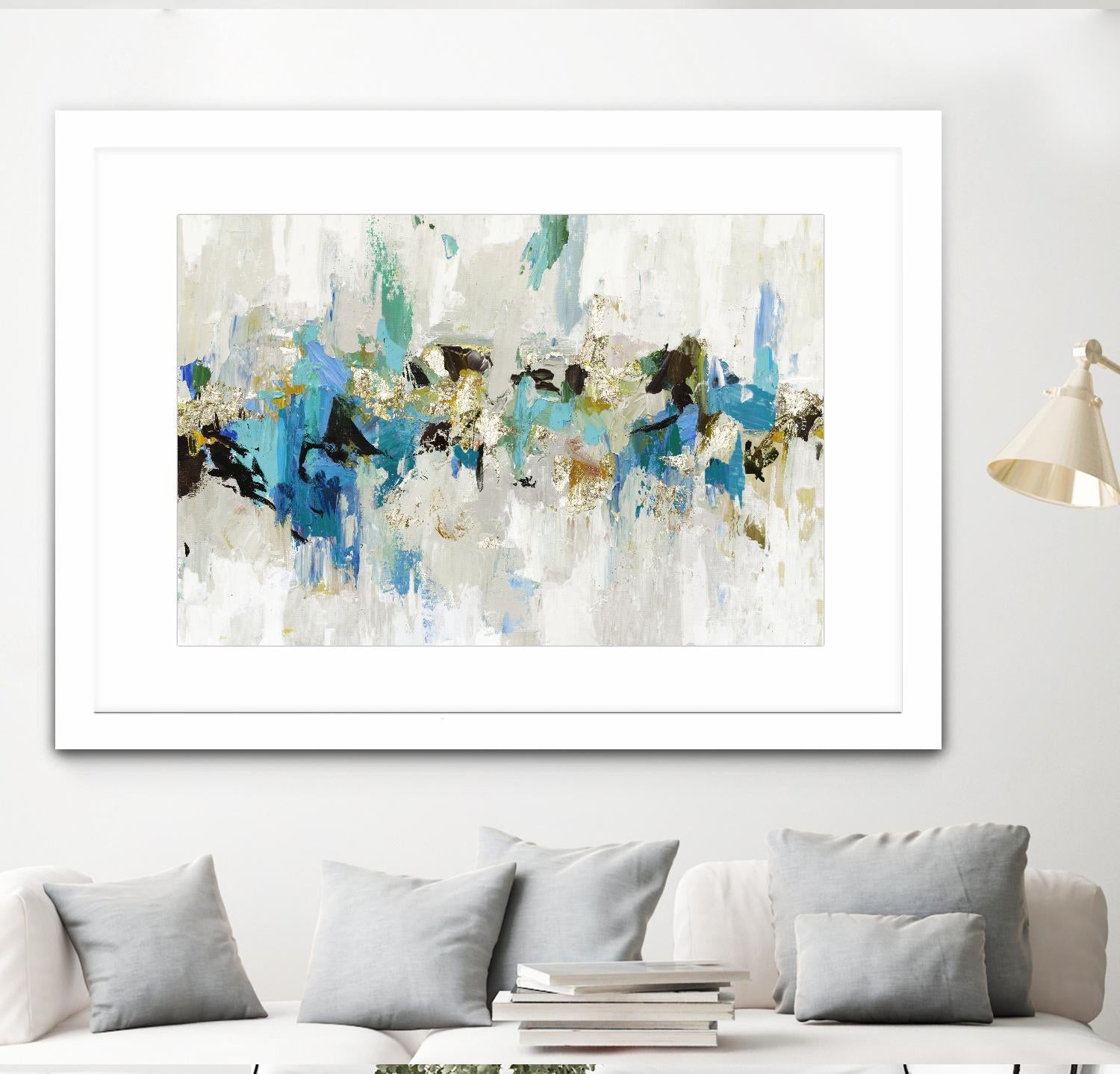 Blue Silver III by Tom Reeves on GIANT ART - blue abstract