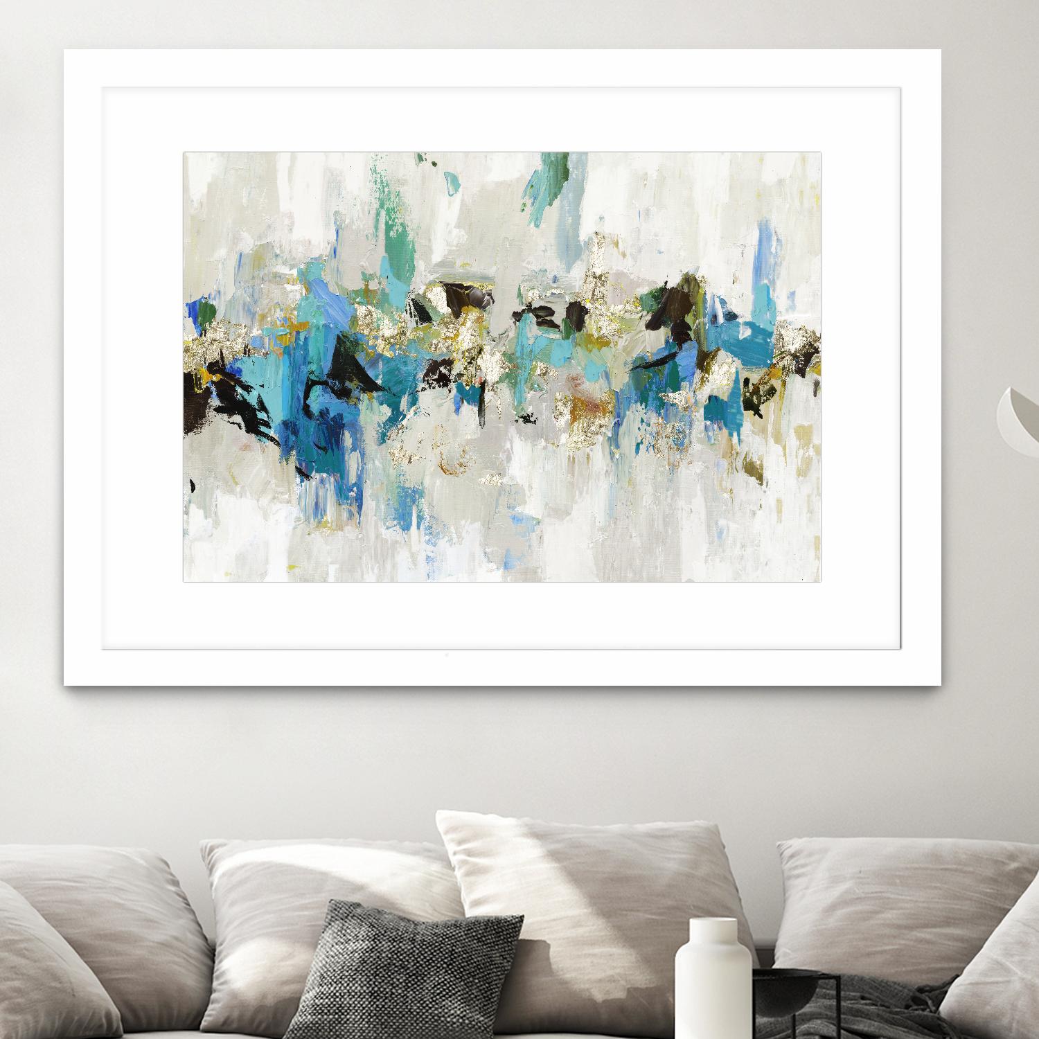 Blue Silver III by Tom Reeves on GIANT ART - blue abstract