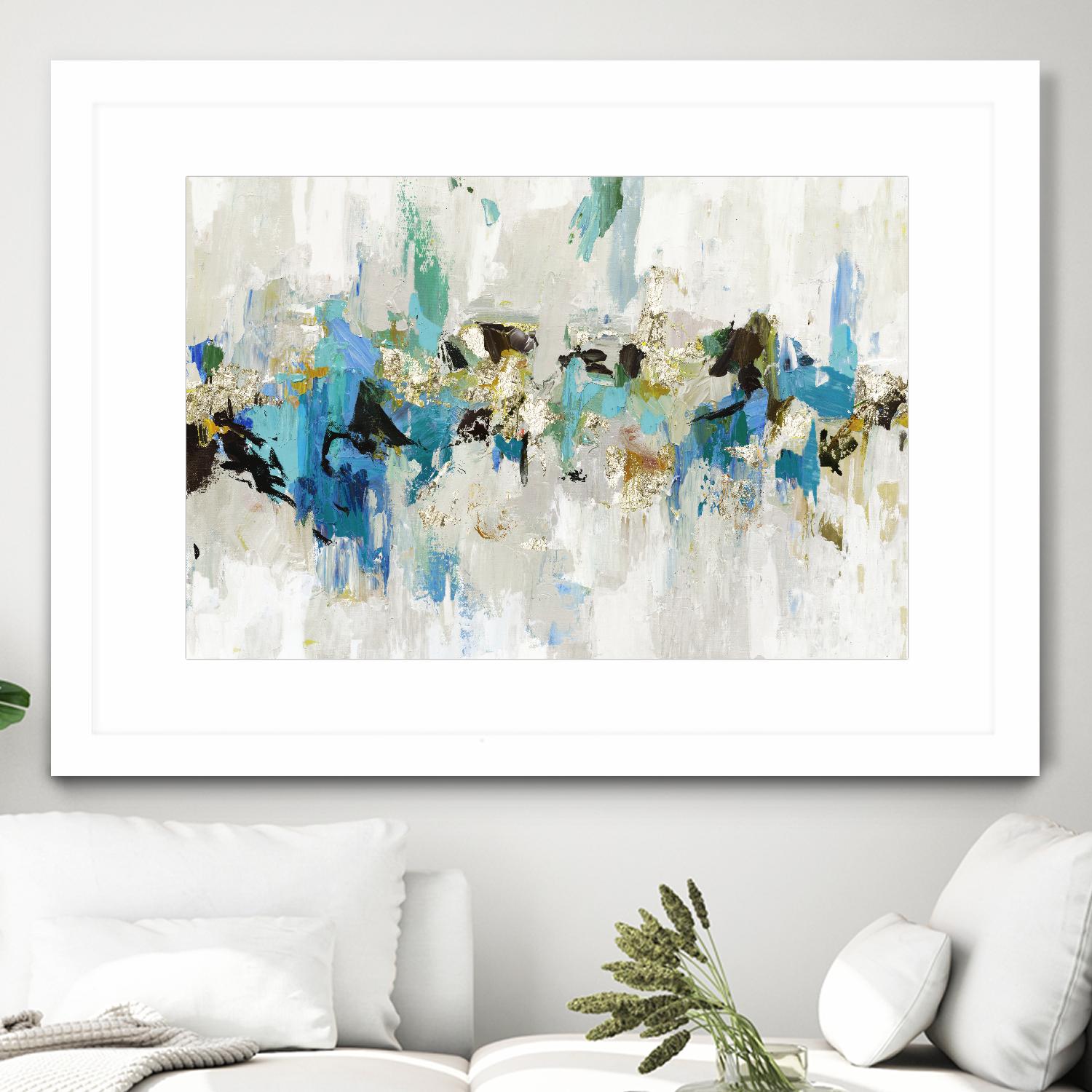 Blue Silver III by Tom Reeves on GIANT ART - blue abstract