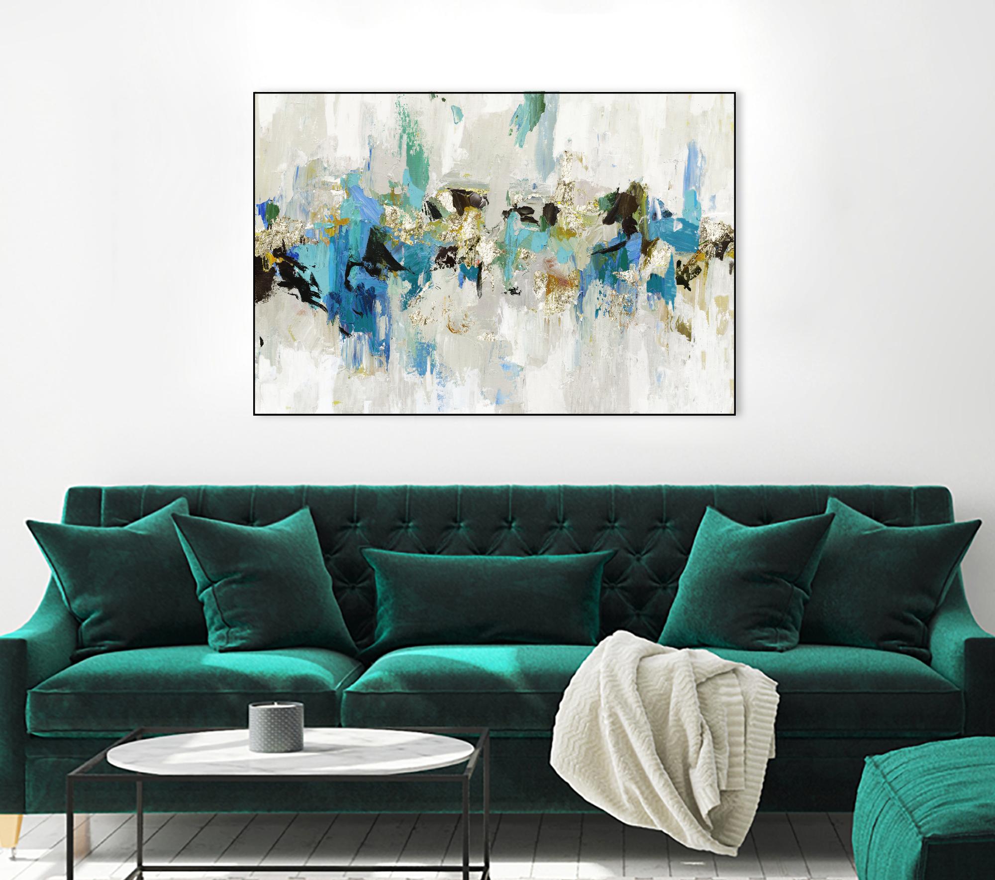 Blue Silver III by Tom Reeves on GIANT ART - blue abstract