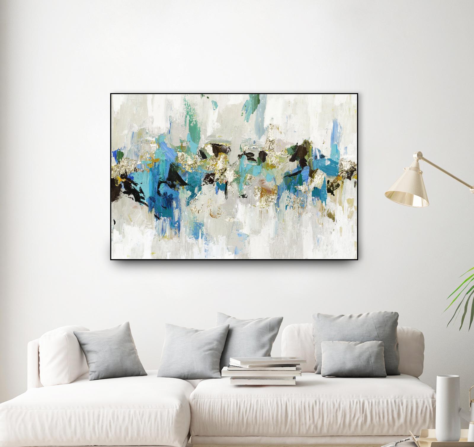 Blue Silver III by Tom Reeves on GIANT ART - blue abstract