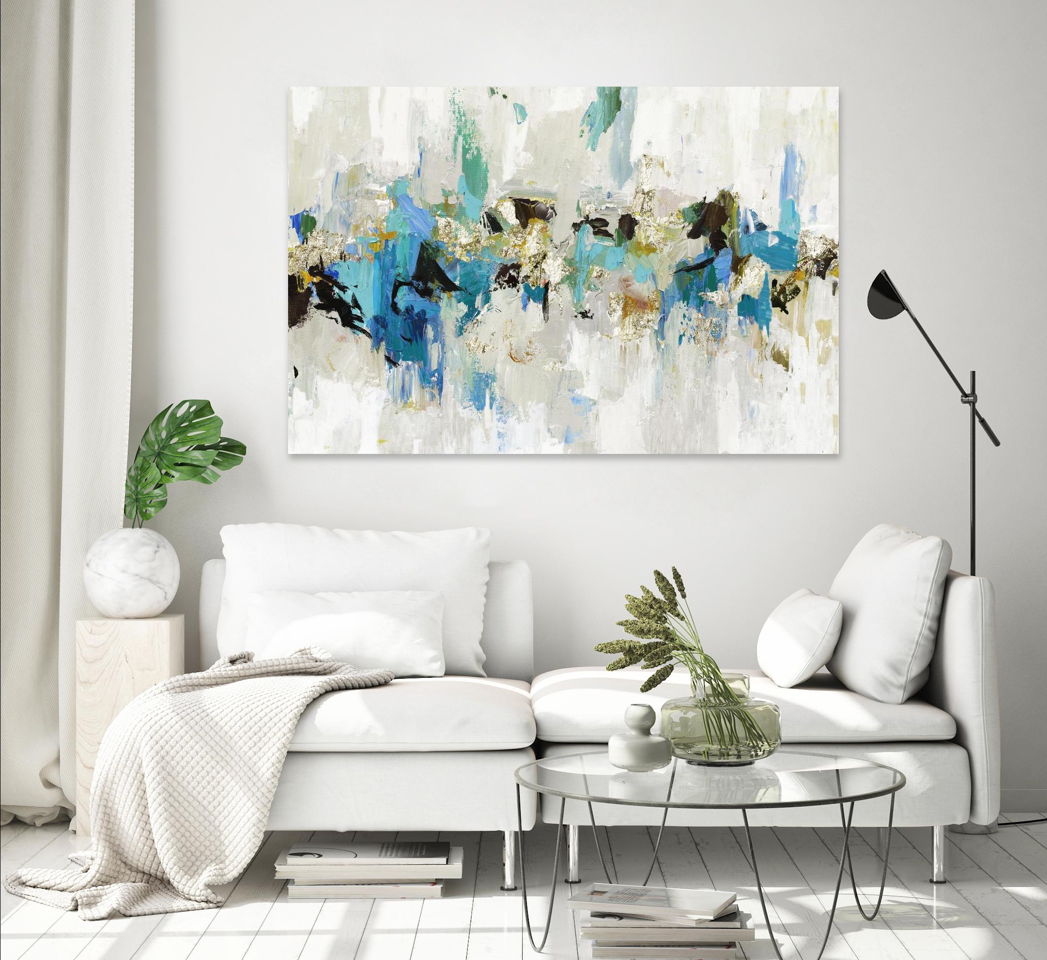 Blue Silver III by Tom Reeves on GIANT ART - blue abstract