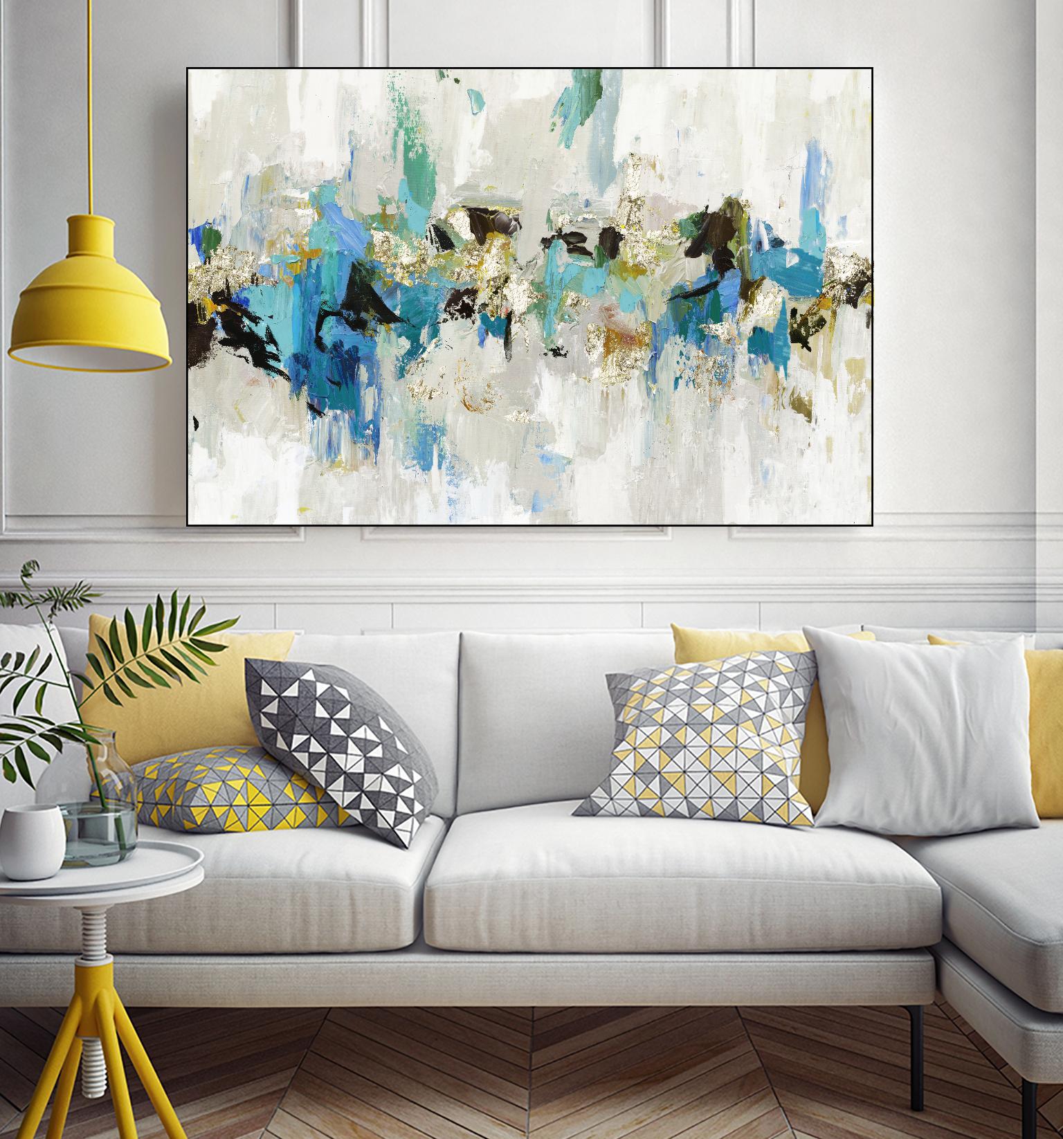 Blue Silver III by Tom Reeves on GIANT ART - blue abstract