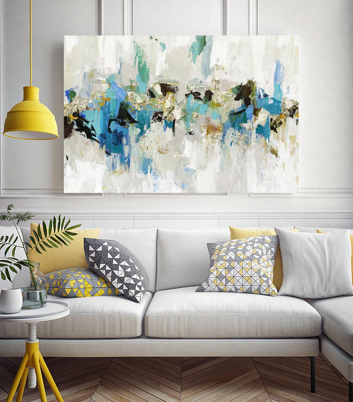 Blue Silver III by Tom Reeves on GIANT ART - blue abstract