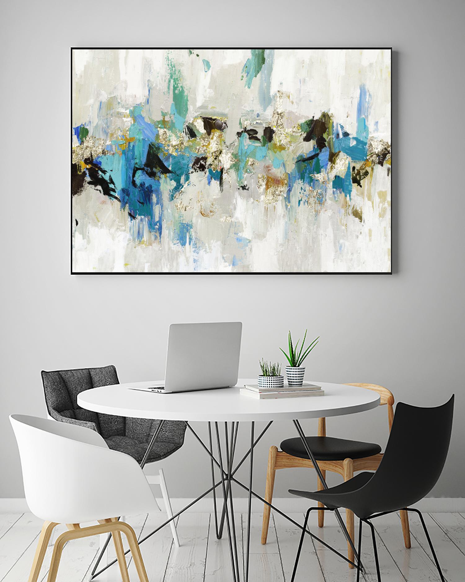 Blue Silver III by Tom Reeves on GIANT ART - blue abstract