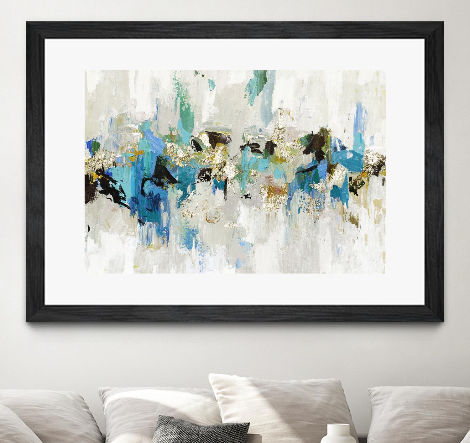 Blue Silver III by Tom Reeves on GIANT ART - blue abstract