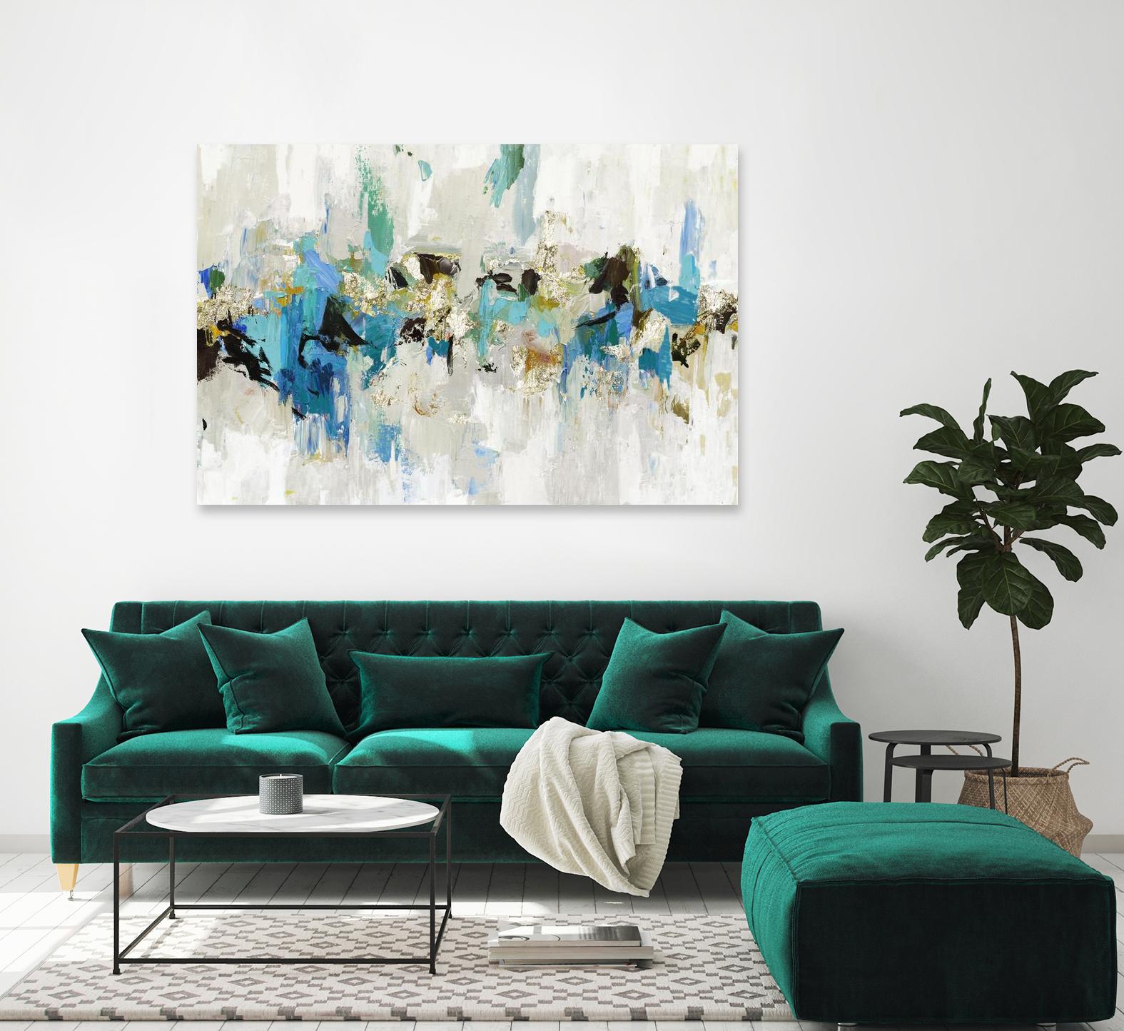 Blue Silver III by Tom Reeves on GIANT ART - blue abstract