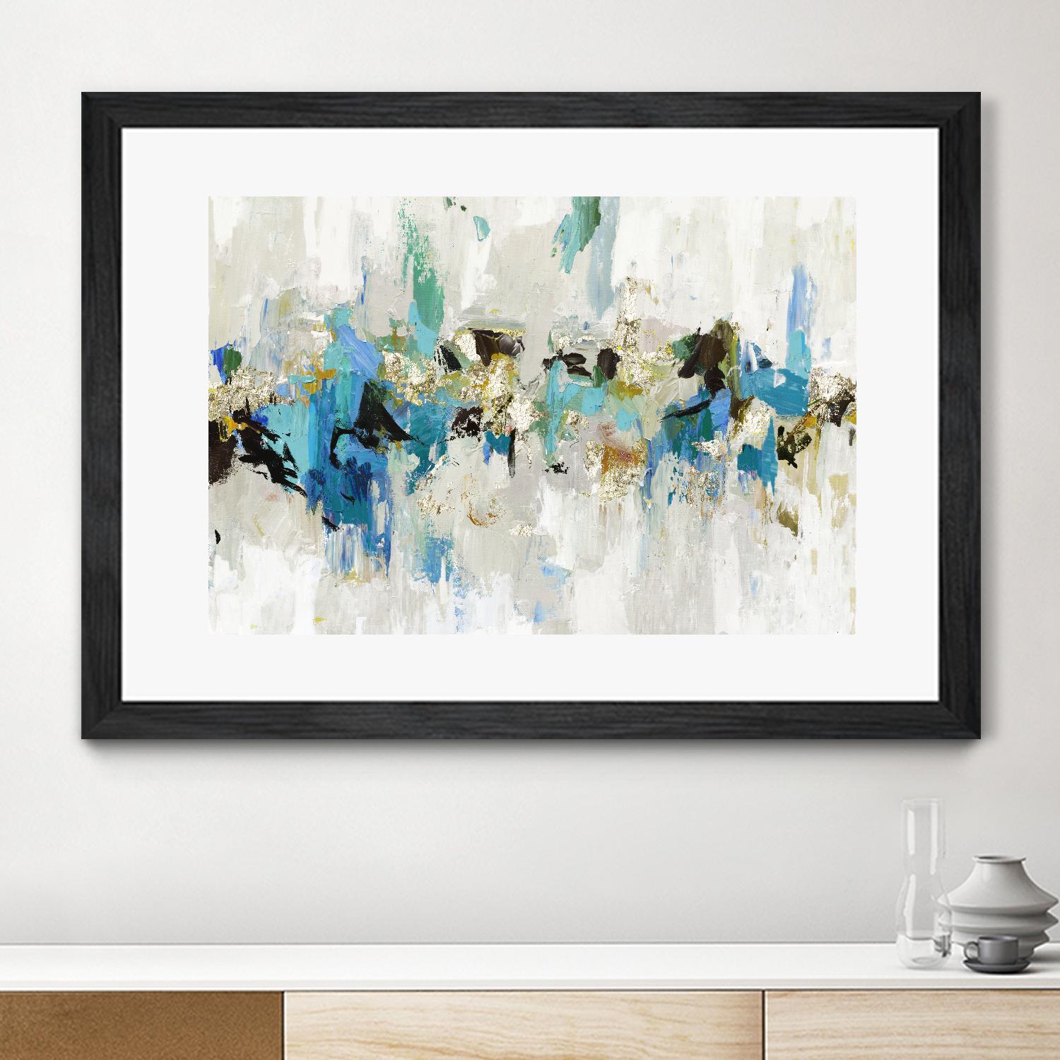 Blue Silver III by Tom Reeves on GIANT ART - blue abstract