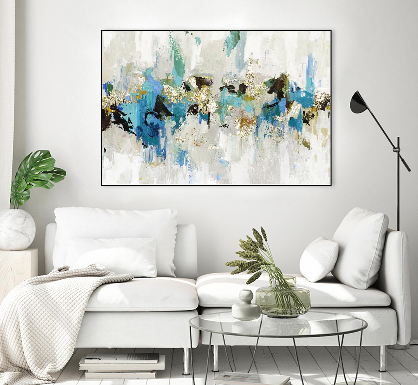 Blue Silver III by Tom Reeves on GIANT ART - blue abstract