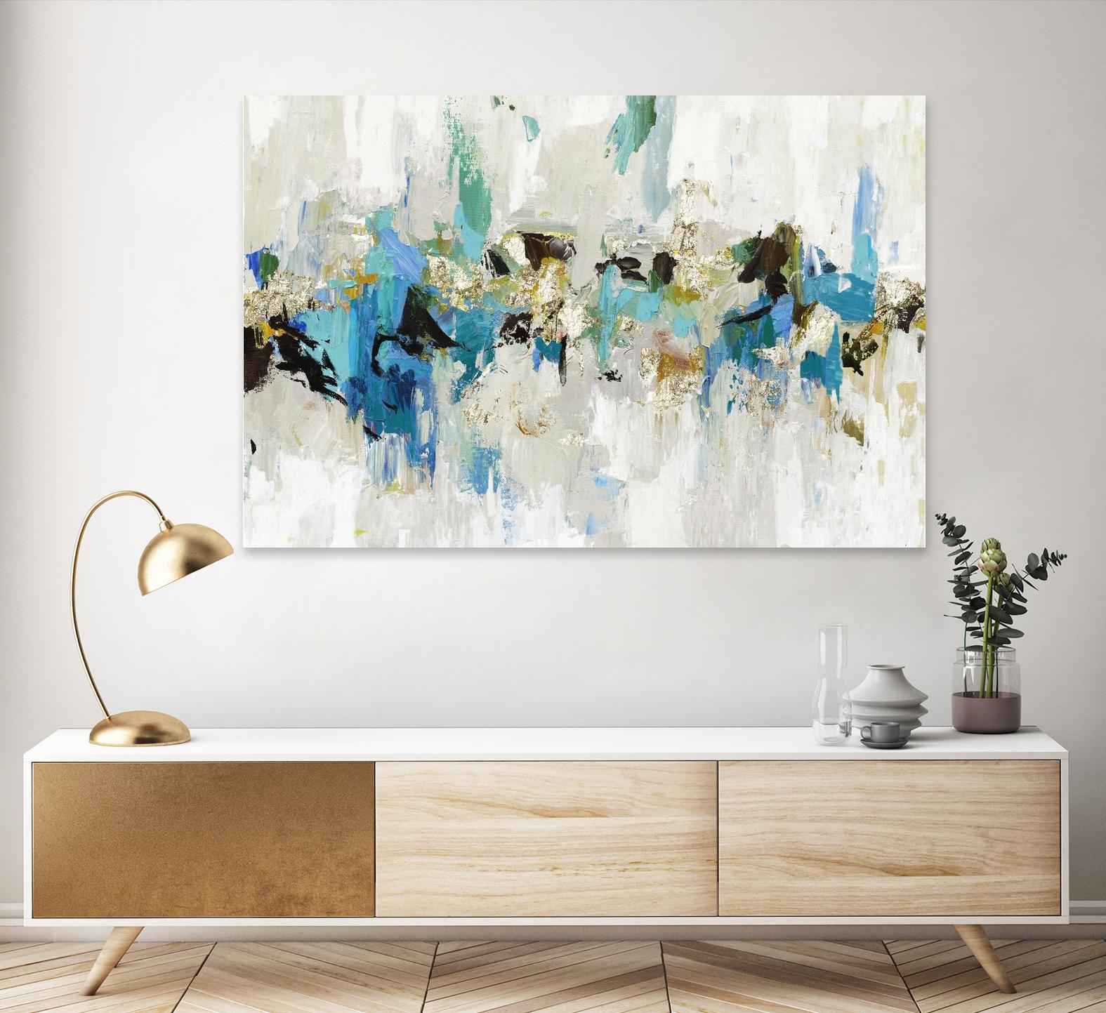 Blue Silver III by Tom Reeves on GIANT ART - blue abstract