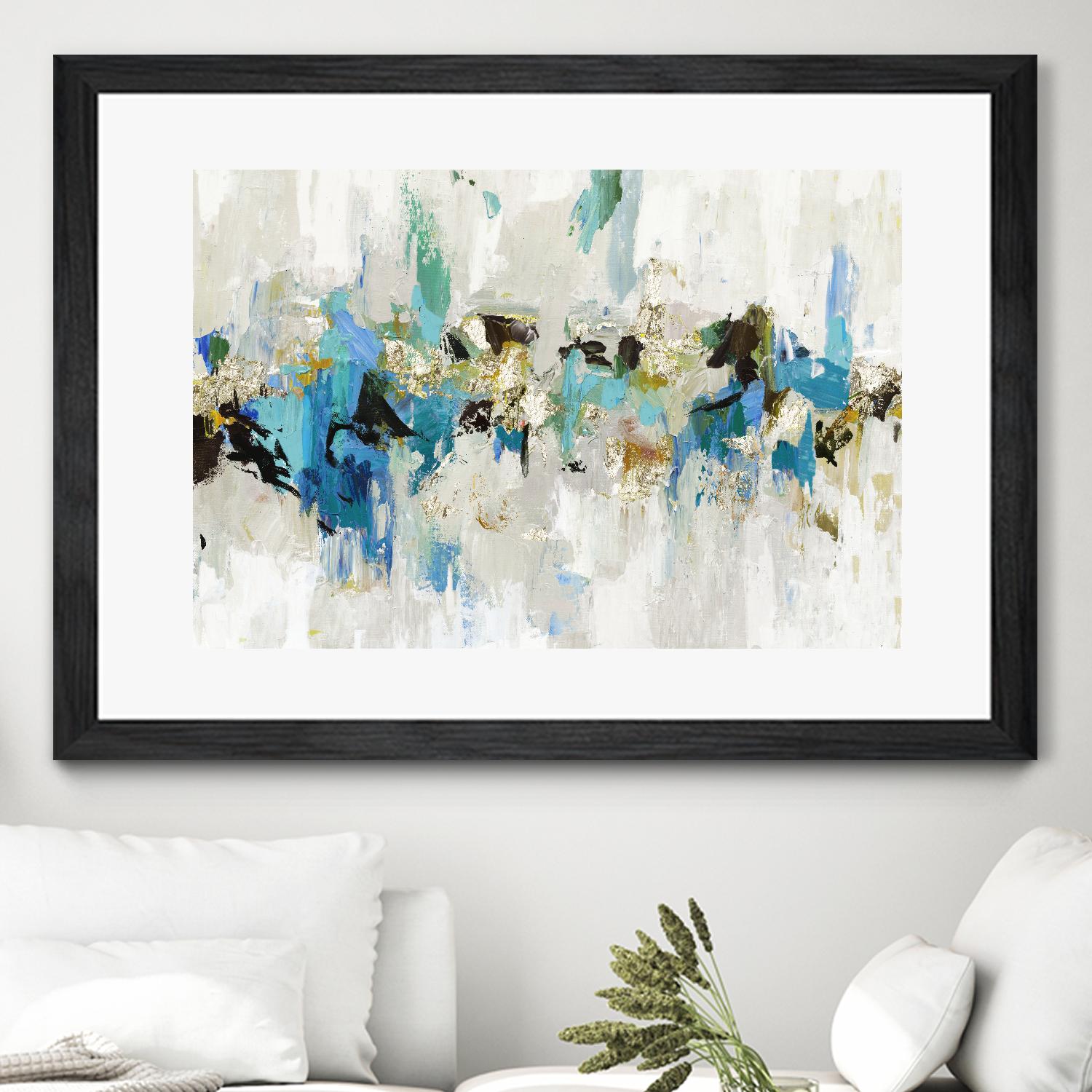 Blue Silver III by Tom Reeves on GIANT ART - blue abstract