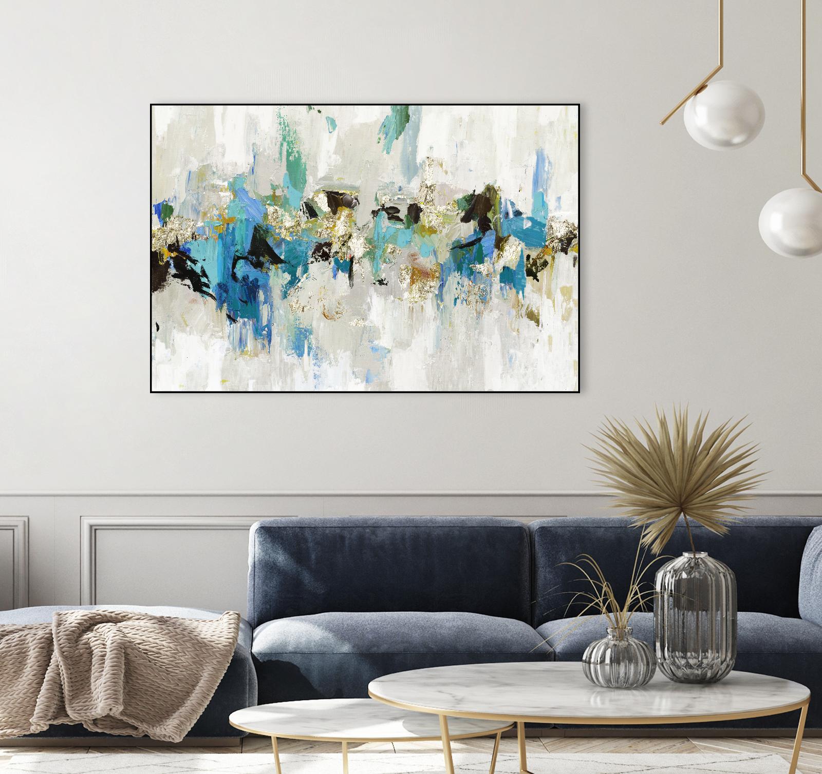 Blue Silver III by Tom Reeves on GIANT ART - blue abstract