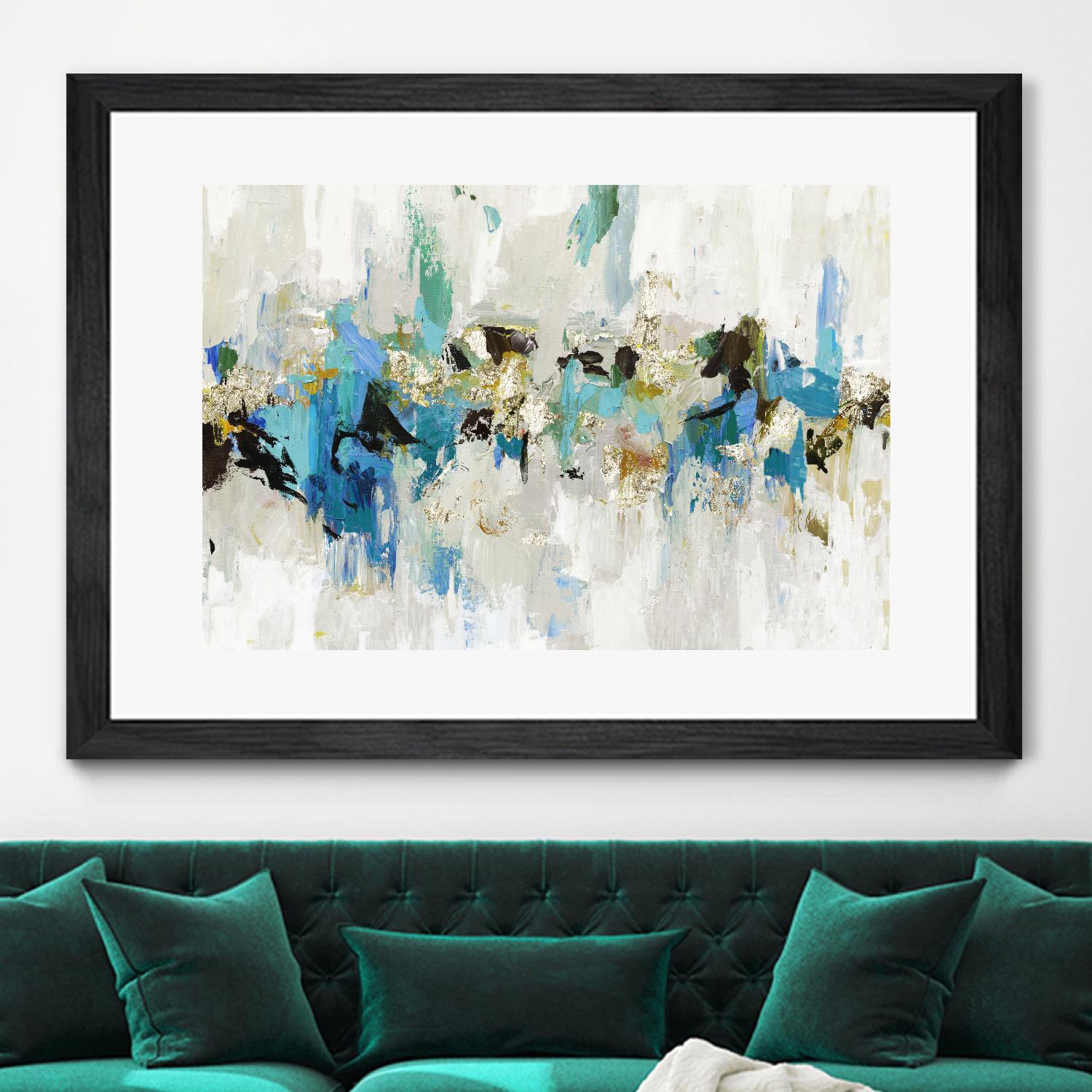 Blue Silver III by Tom Reeves on GIANT ART - blue abstract