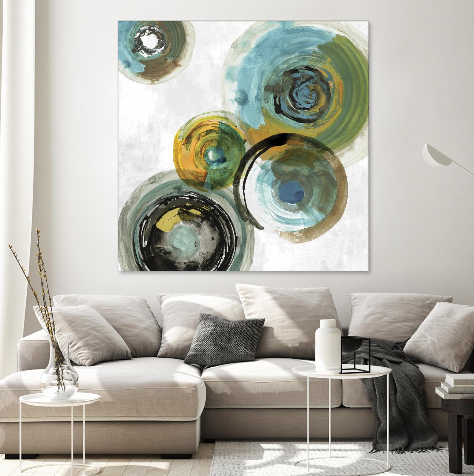 Spirals III by Tom Reeves on GIANT ART - yellow abstract