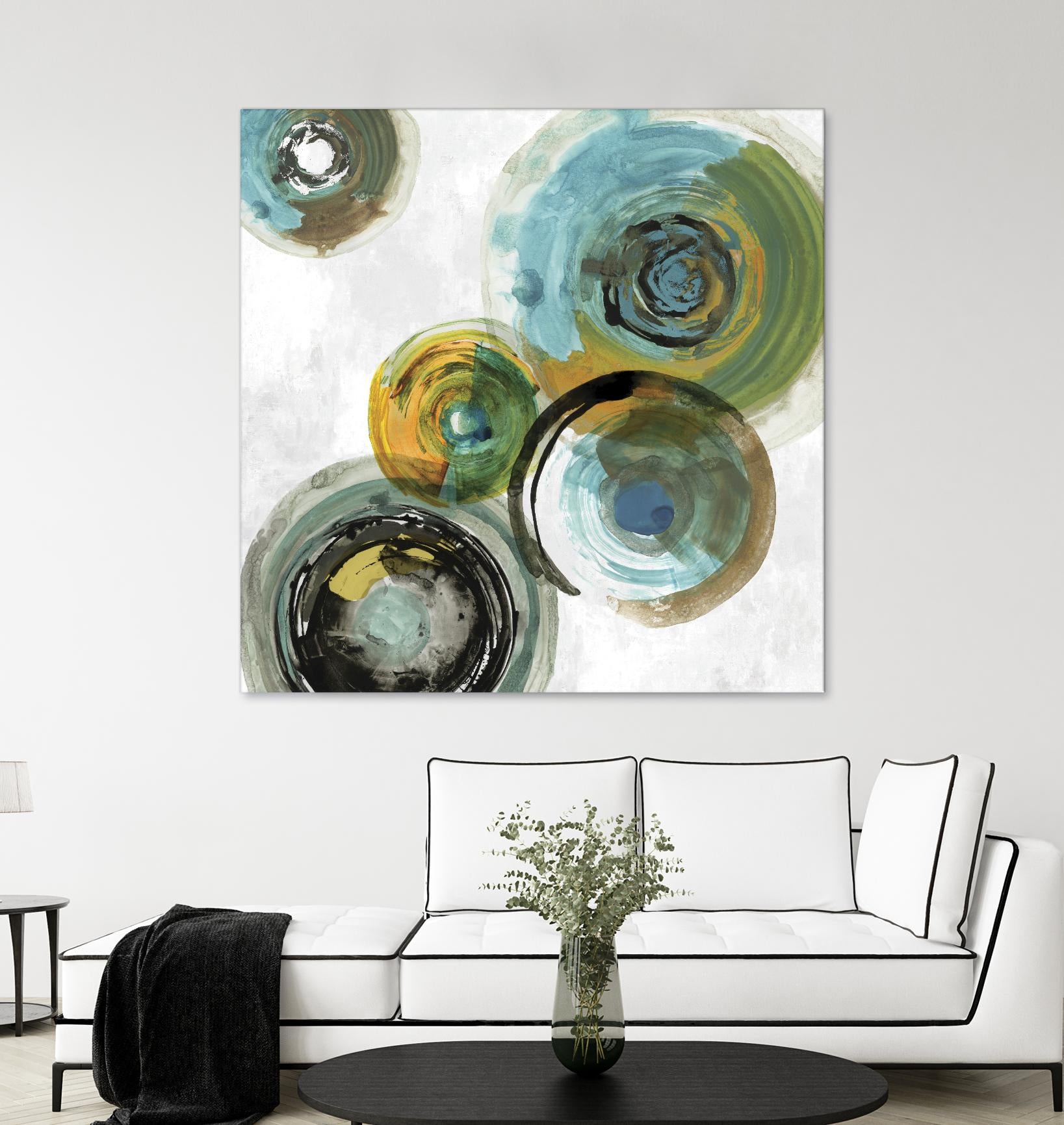 Spirals III by Tom Reeves on GIANT ART - yellow abstract