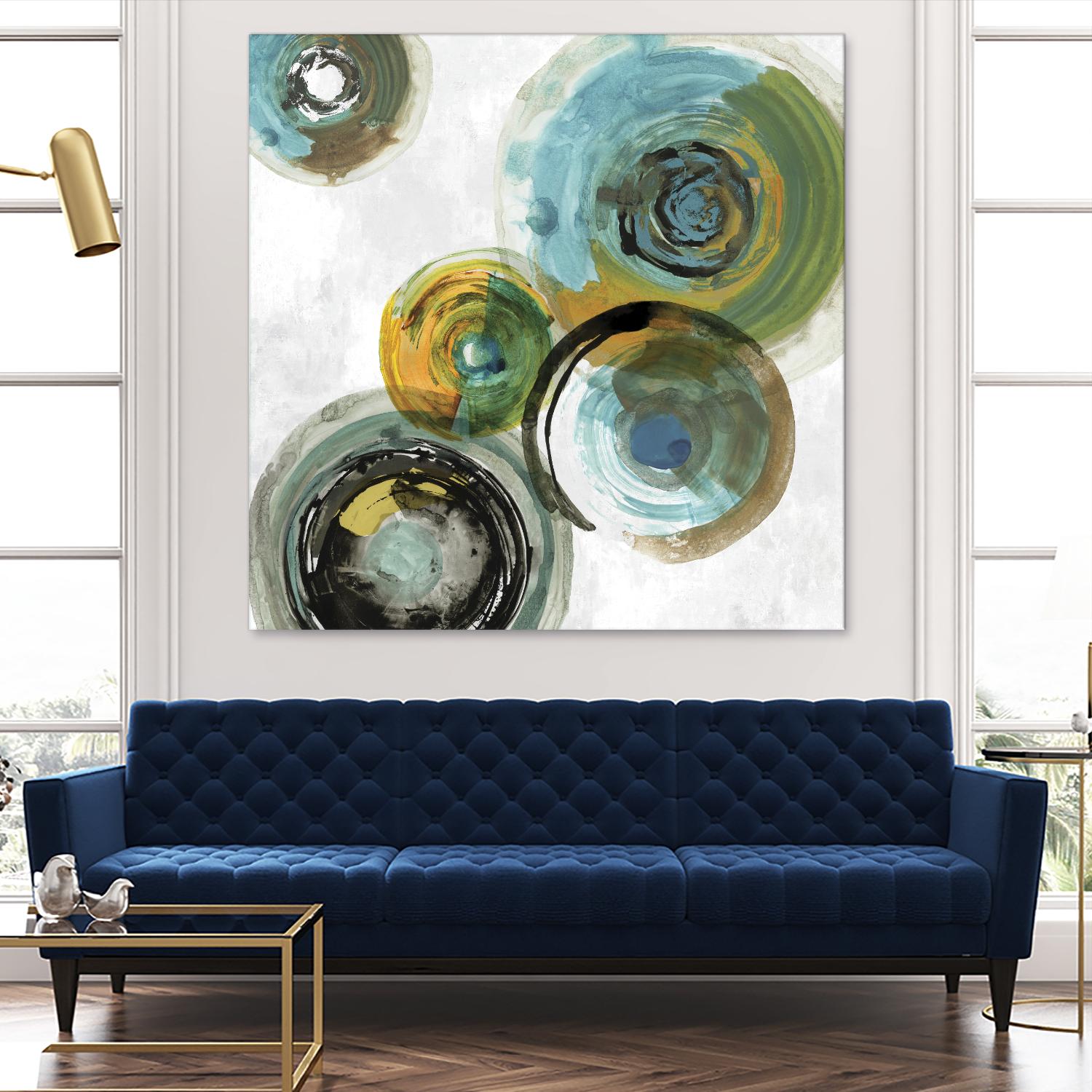 Spirals III by Tom Reeves on GIANT ART - yellow abstract