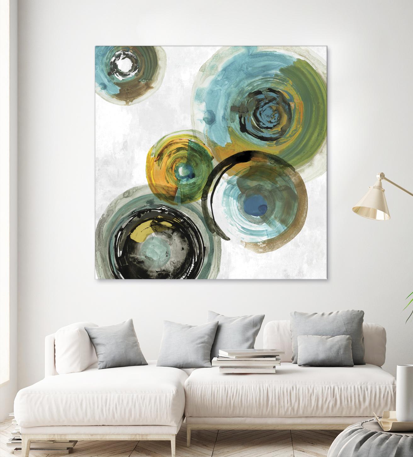 Spirals III by Tom Reeves on GIANT ART - yellow abstract