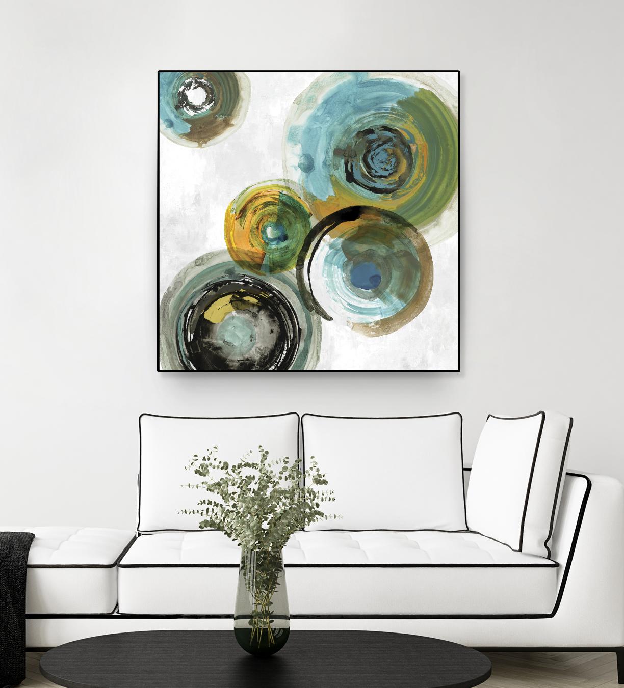 Spirals III by Tom Reeves on GIANT ART - yellow abstract