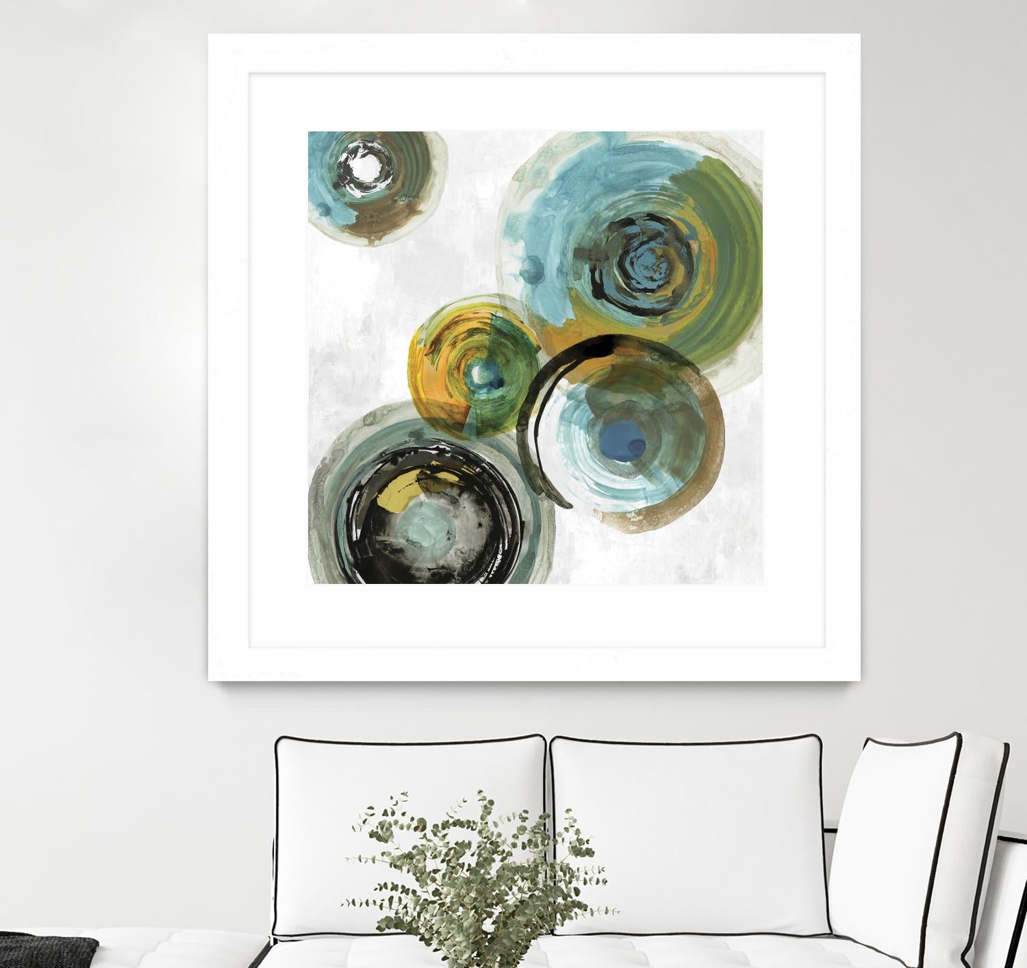 Spirals III by Tom Reeves on GIANT ART - yellow abstract