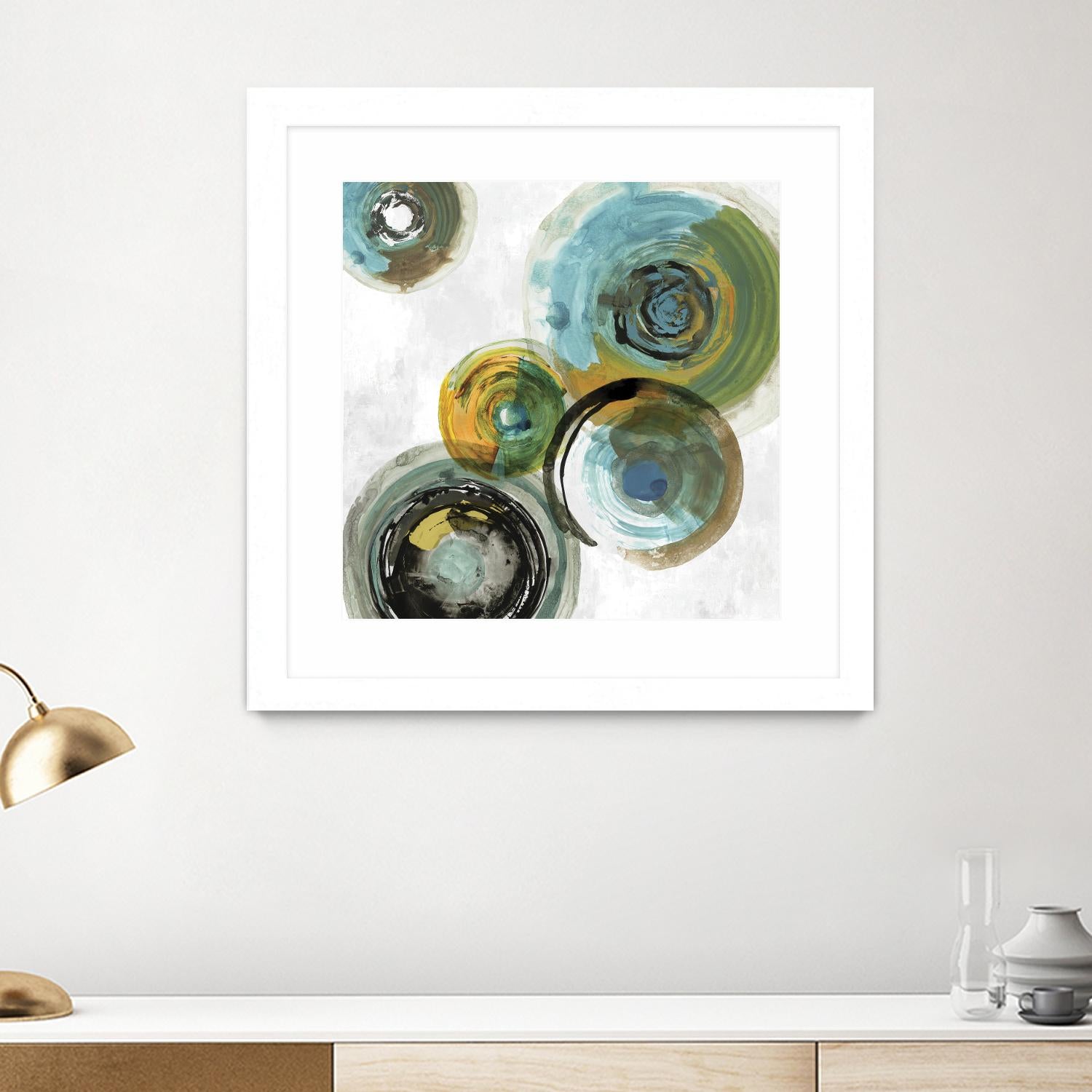 Spirals III by Tom Reeves on GIANT ART - yellow abstract