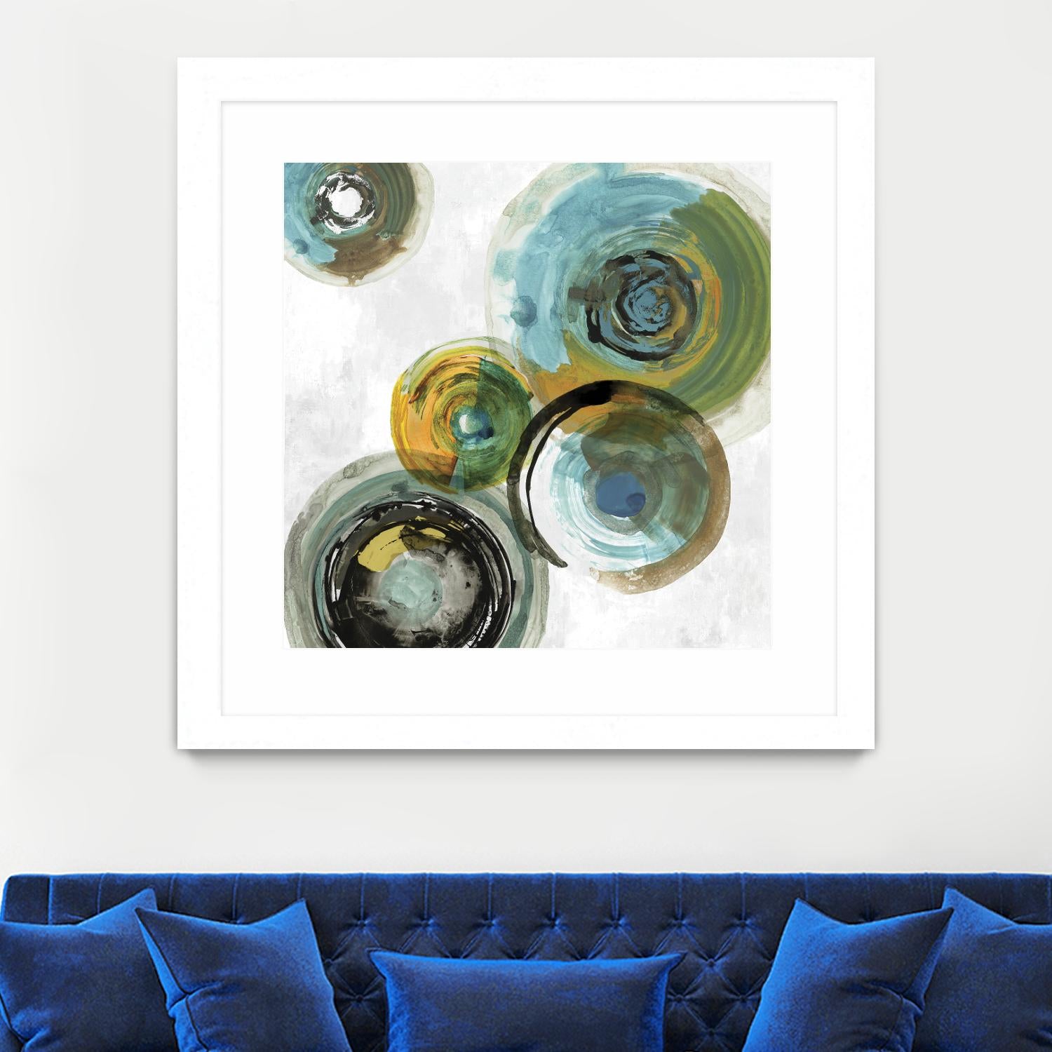 Spirals III by Tom Reeves on GIANT ART - yellow abstract