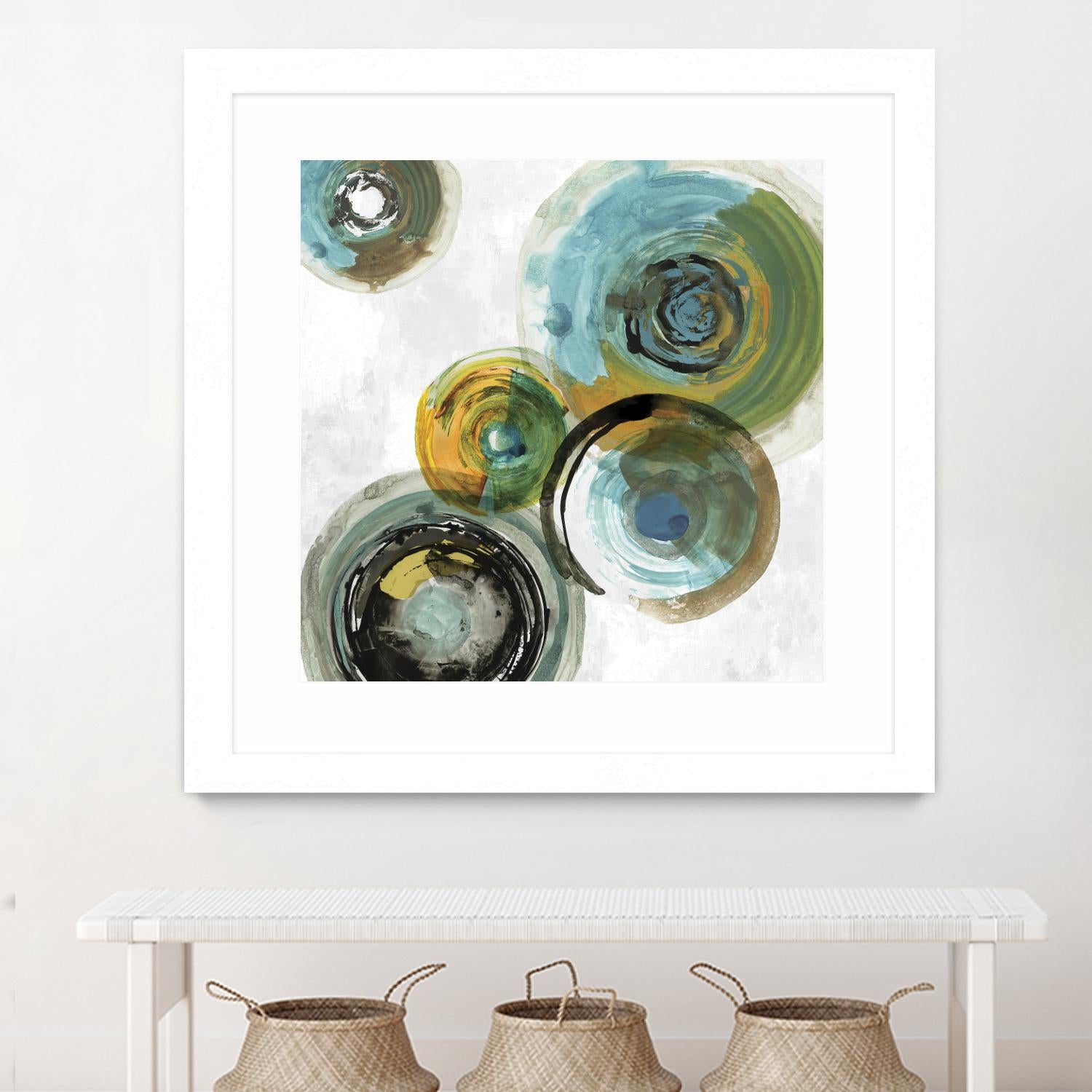 Spirals III by Tom Reeves on GIANT ART - yellow abstract