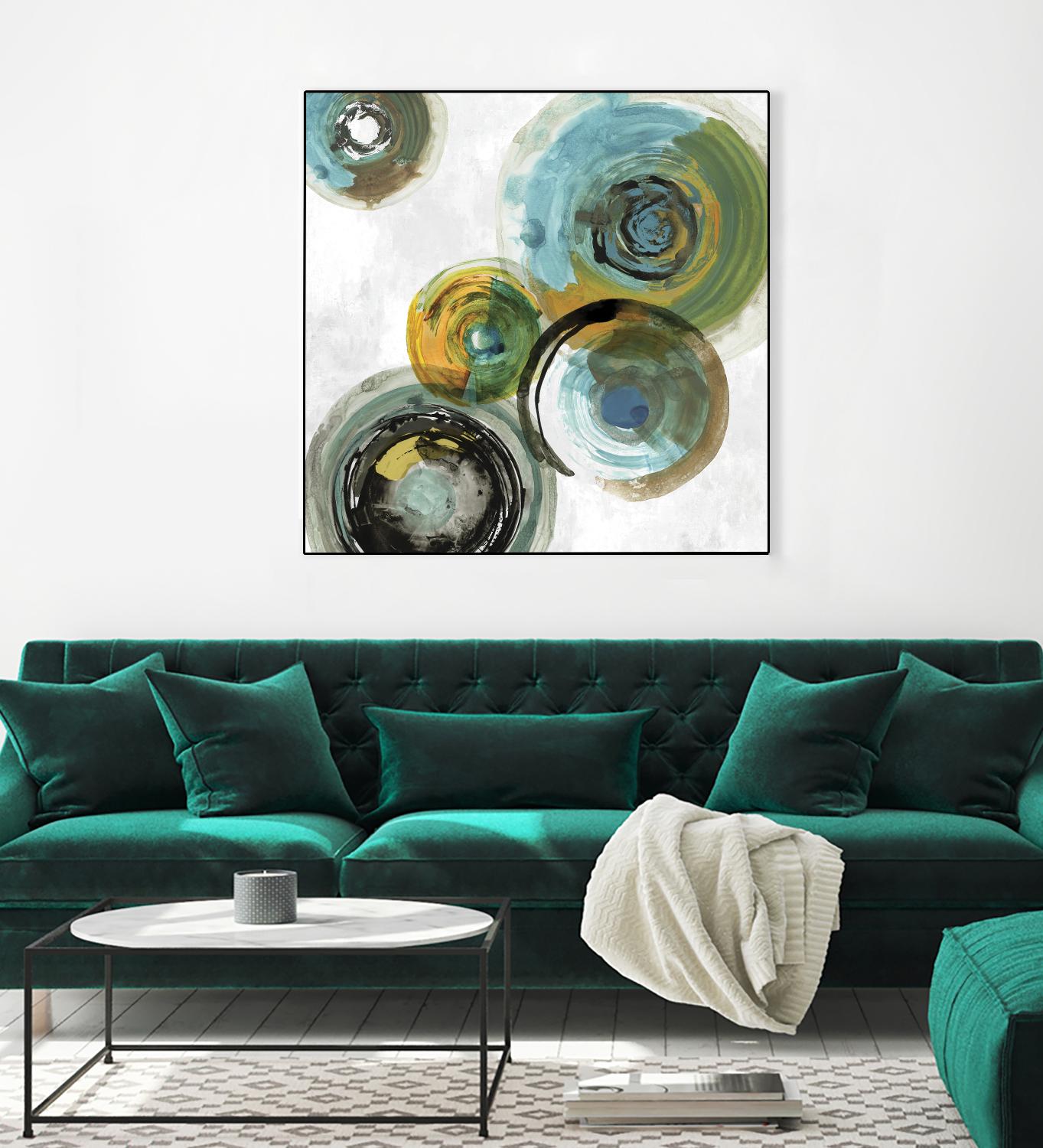 Spirals III by Tom Reeves on GIANT ART - yellow abstract