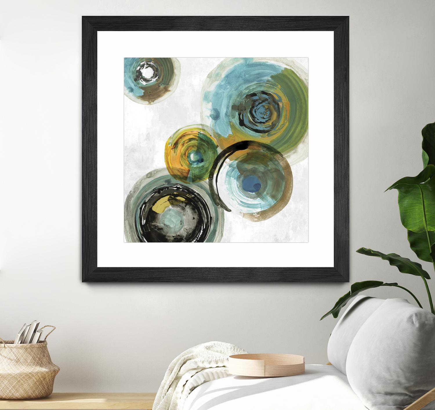 Spirals III by Tom Reeves on GIANT ART - yellow abstract