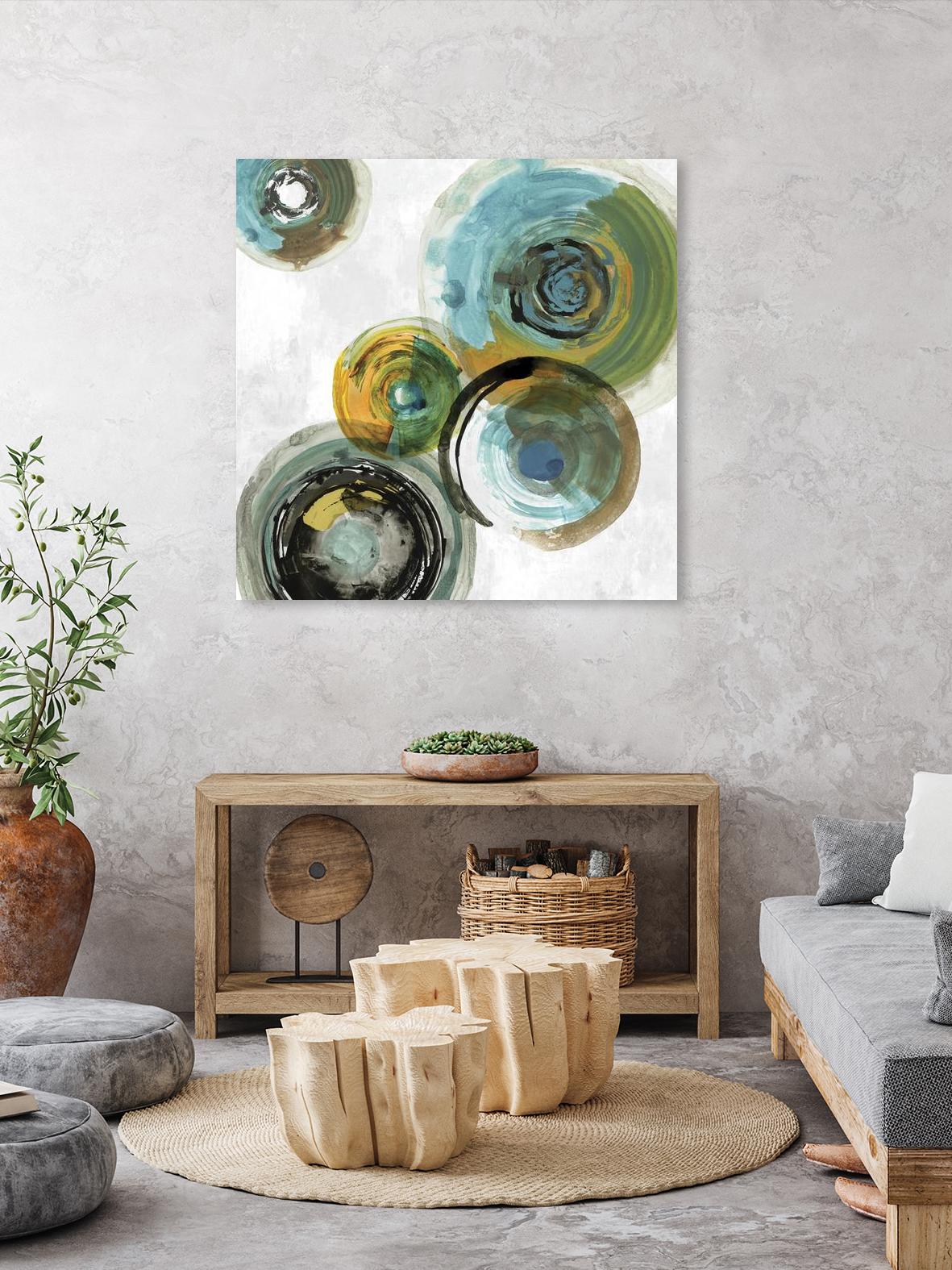 Spirals III by Tom Reeves on GIANT ART - yellow abstract