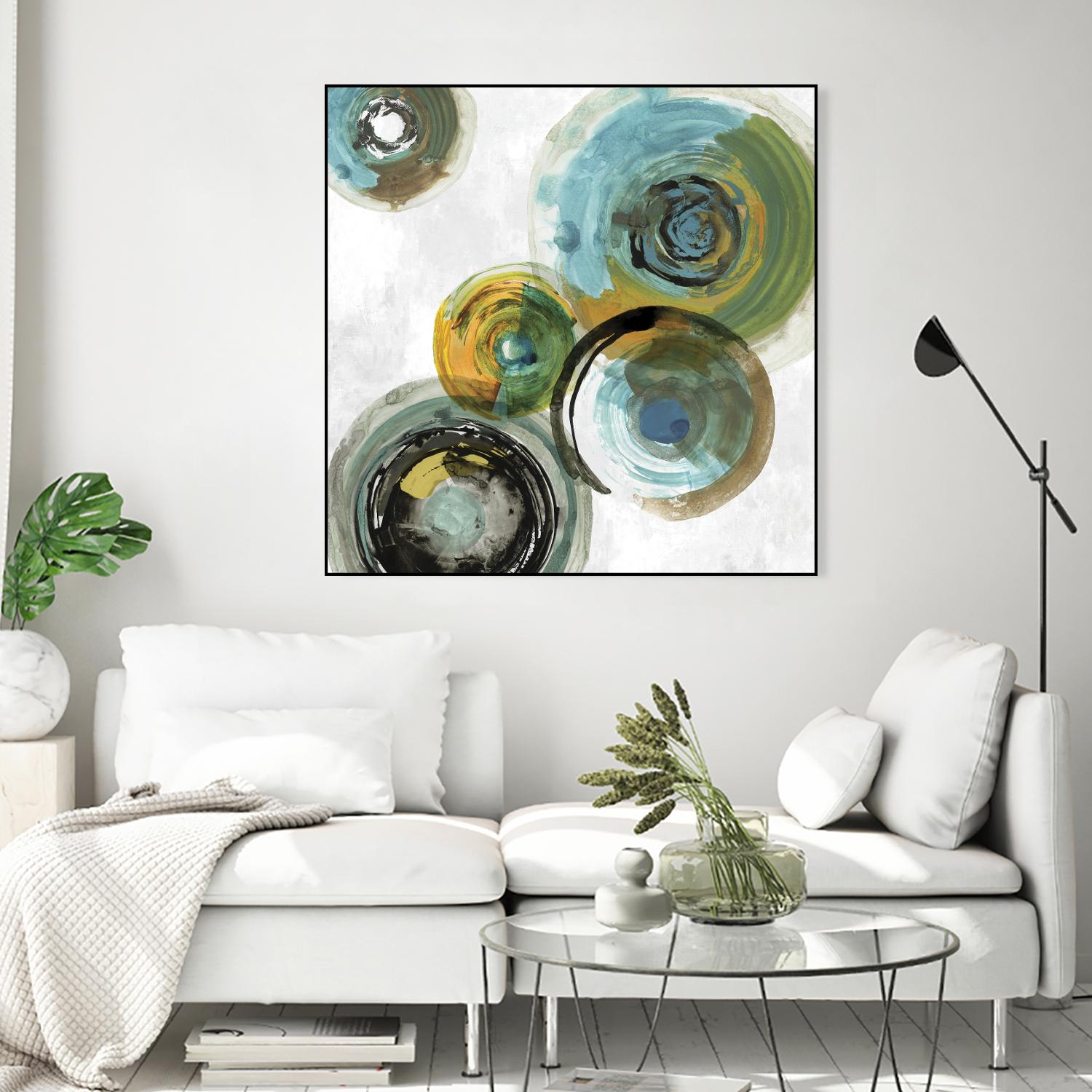 Spirals III by Tom Reeves on GIANT ART - yellow abstract