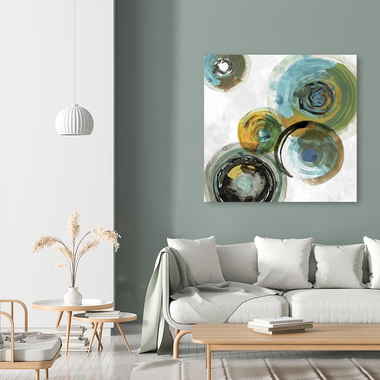 Spirals III by Tom Reeves on GIANT ART - yellow abstract