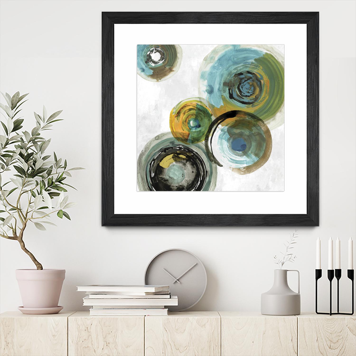 Spirals III by Tom Reeves on GIANT ART - yellow abstract