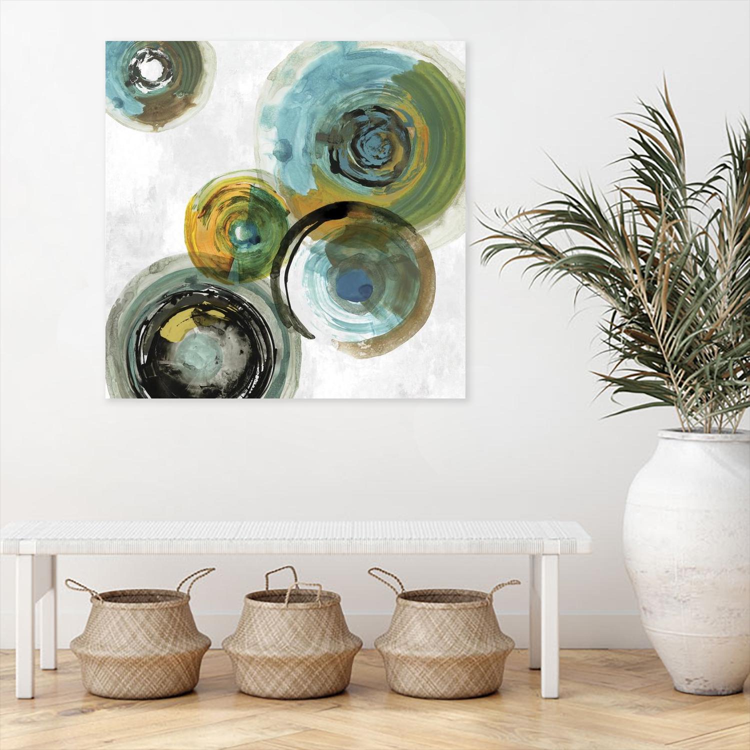 Spirals III by Tom Reeves on GIANT ART - yellow abstract