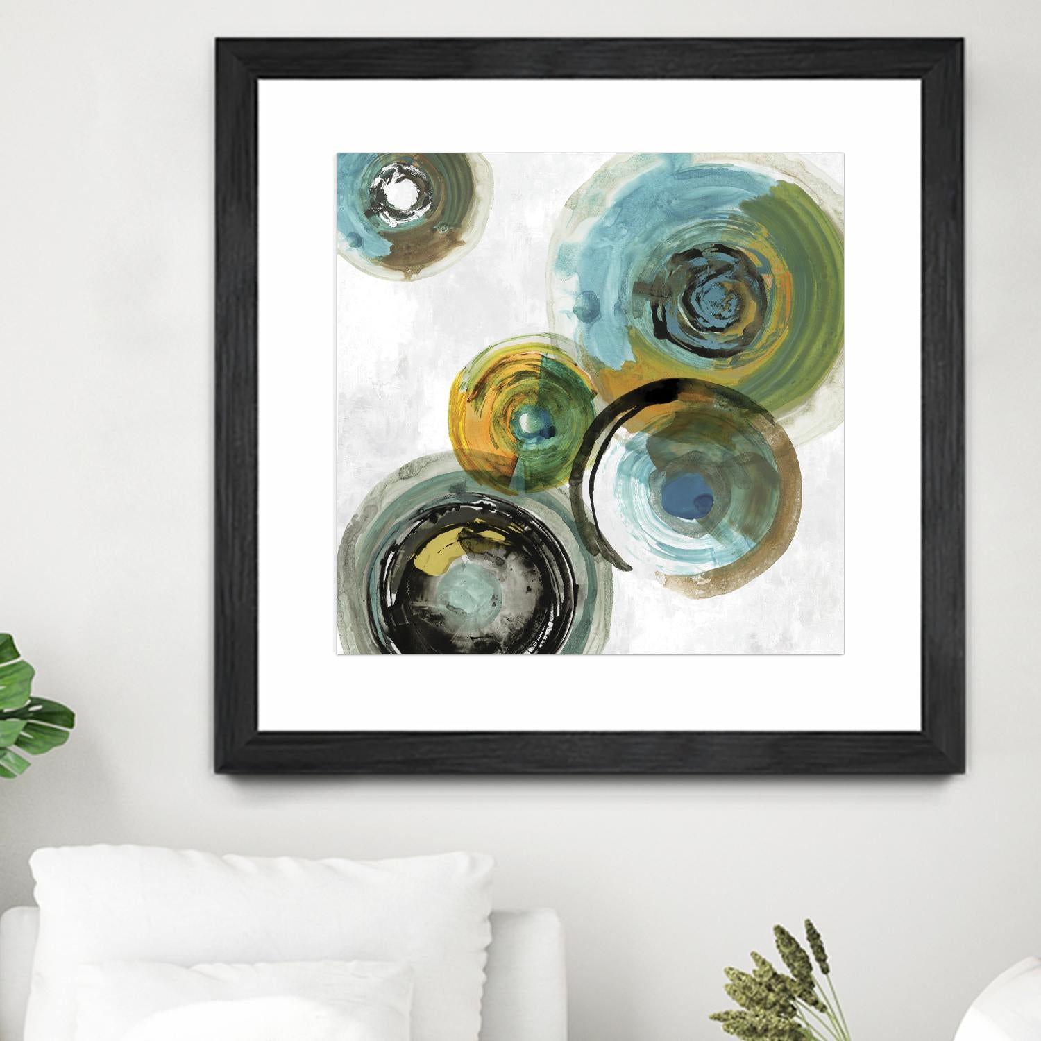 Spirals III by Tom Reeves on GIANT ART - yellow abstract