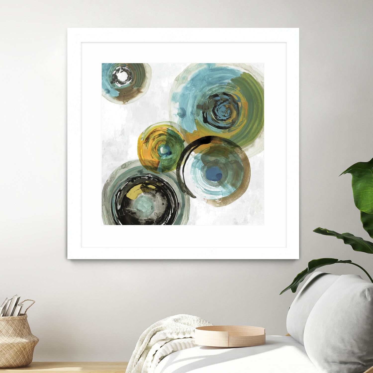 Spirals III by Tom Reeves on GIANT ART - yellow abstract