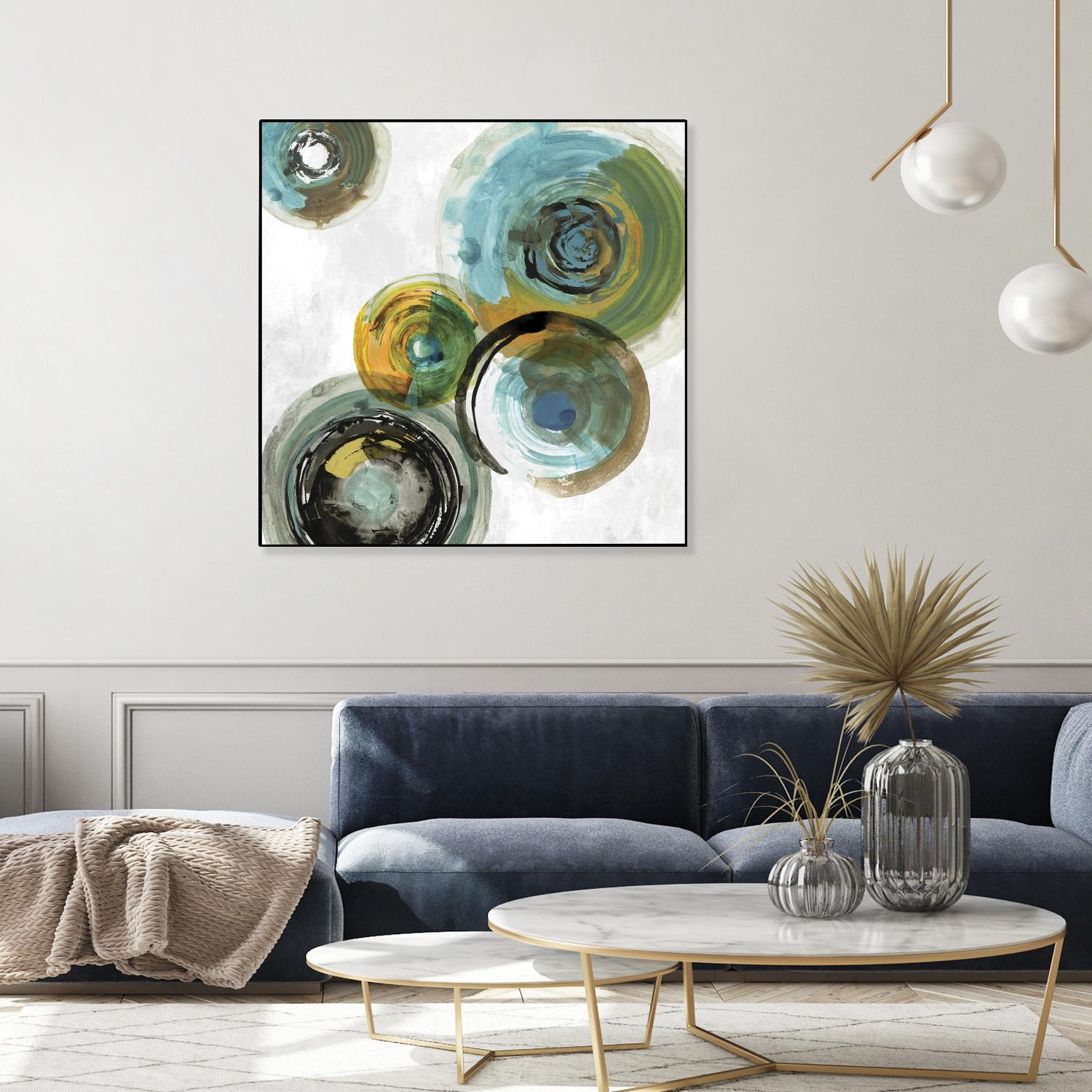 Spirals III by Tom Reeves on GIANT ART - yellow abstract