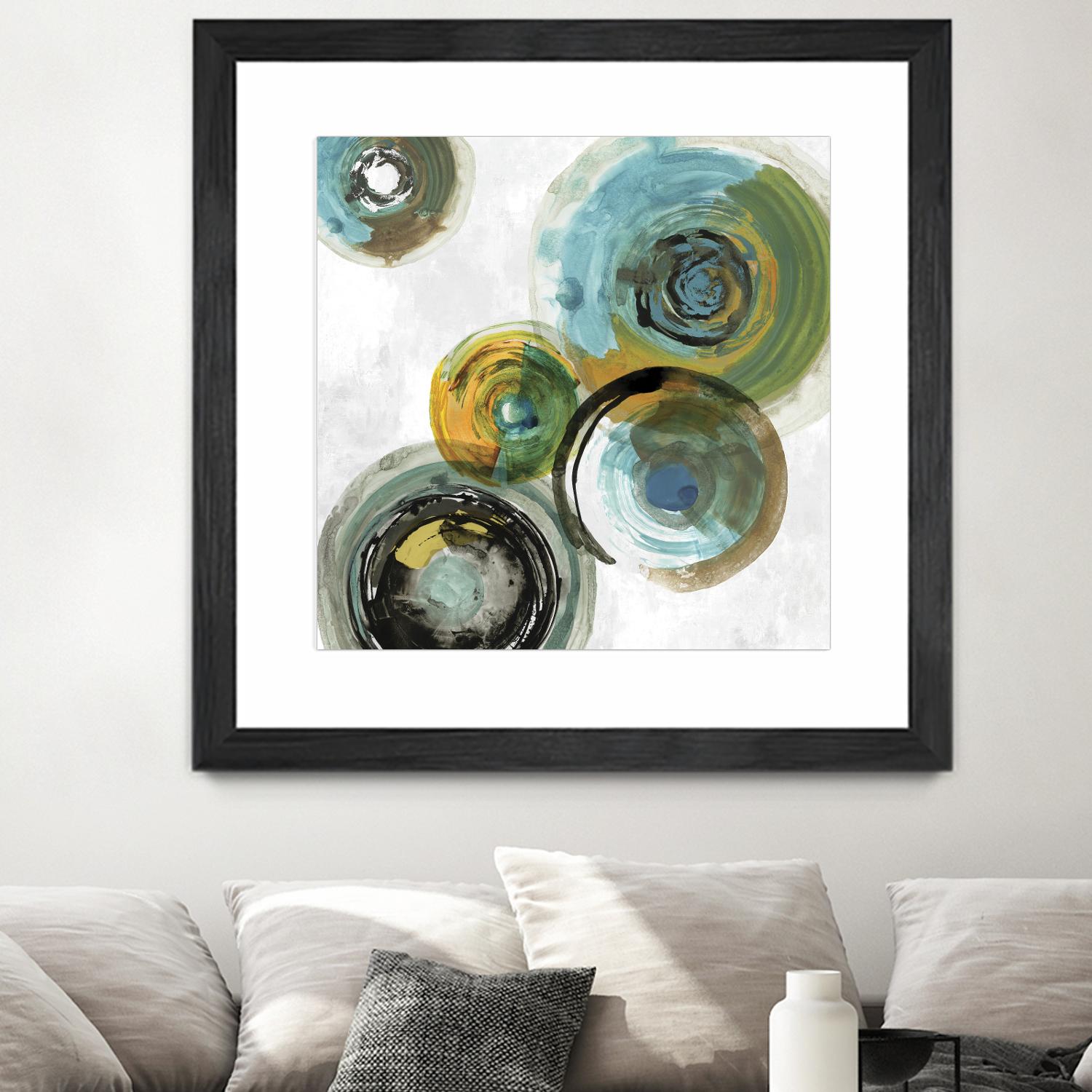 Spirals III by Tom Reeves on GIANT ART - yellow abstract