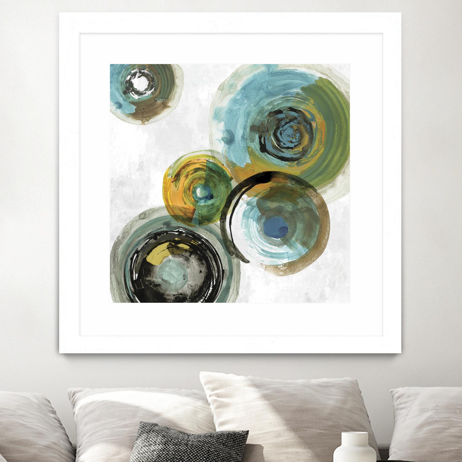 Spirals III by Tom Reeves on GIANT ART - yellow abstract