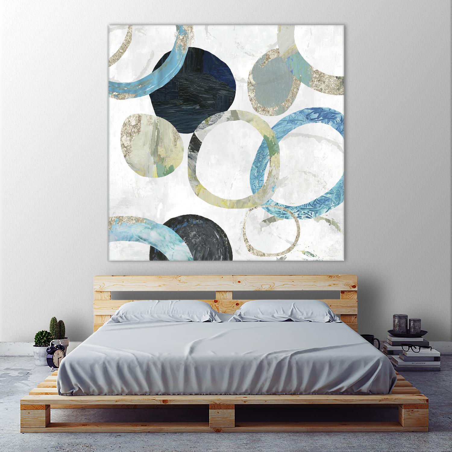 Rings I by Tom Reeves on GIANT ART - blue abstract