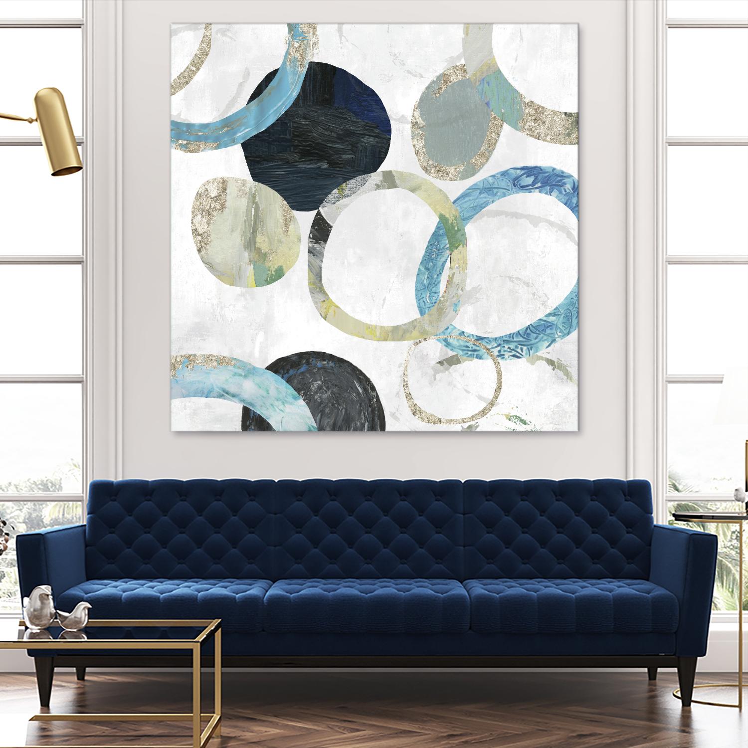 Rings I by Tom Reeves on GIANT ART - blue abstract