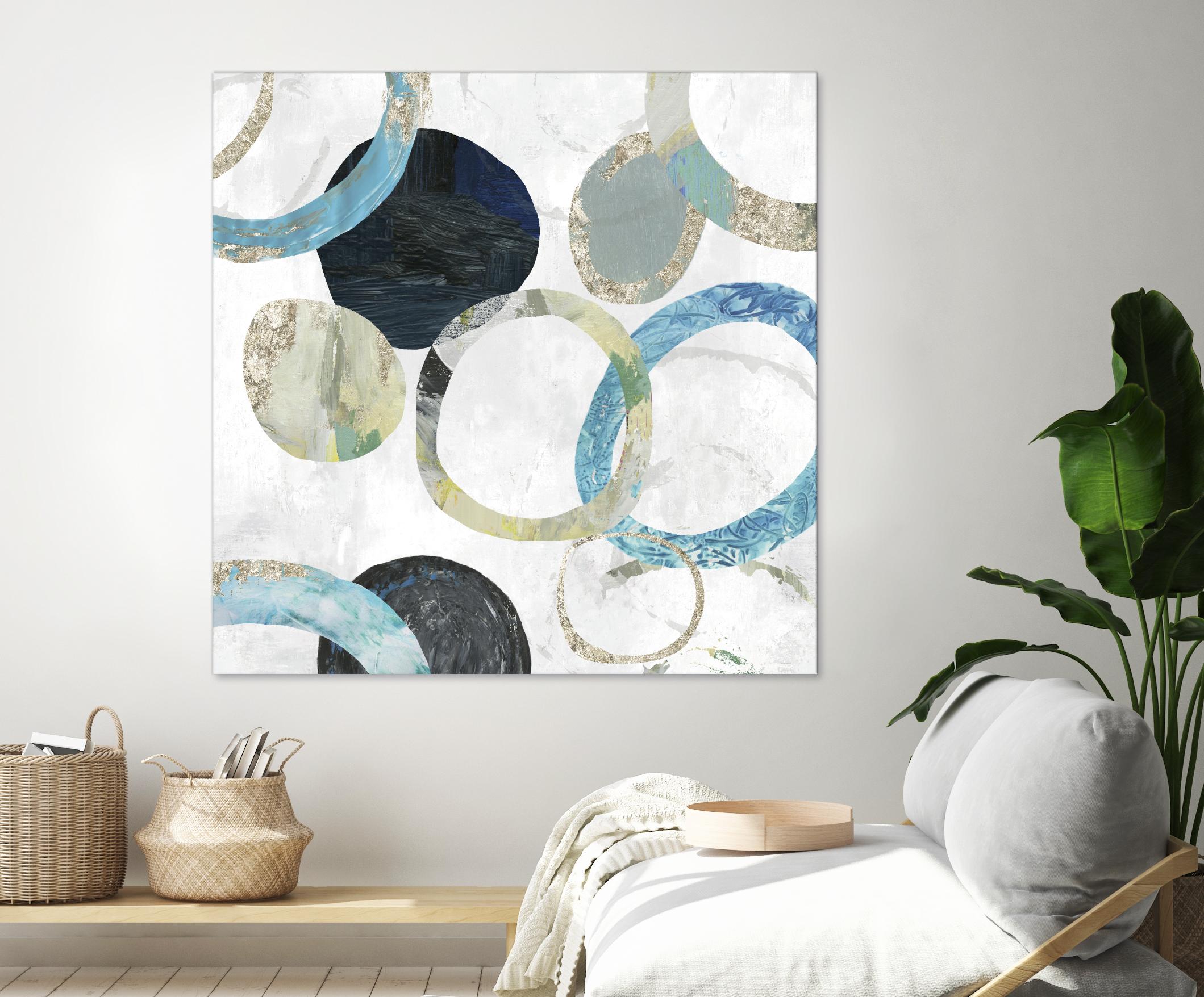 Rings I by Tom Reeves on GIANT ART - blue abstract