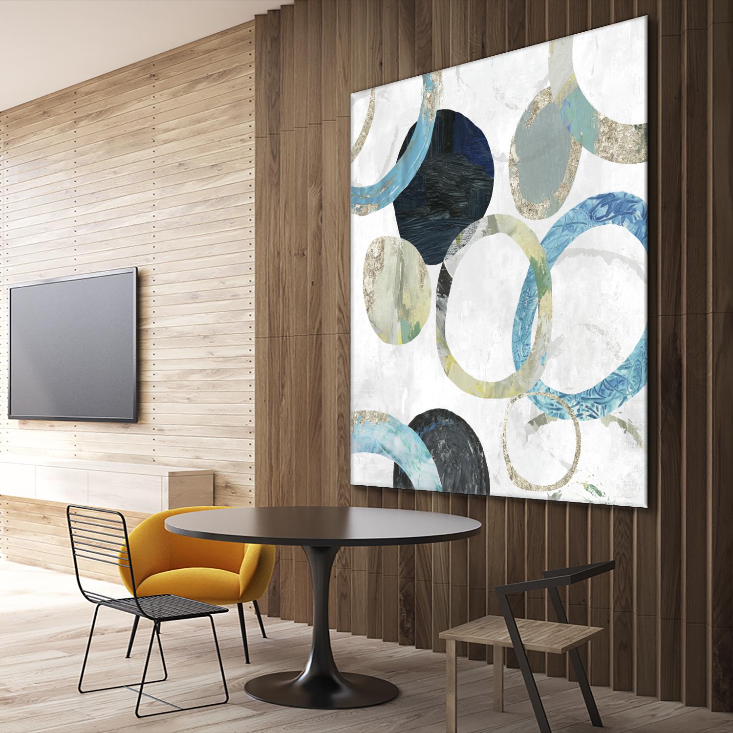 Rings I by Tom Reeves on GIANT ART - blue abstract