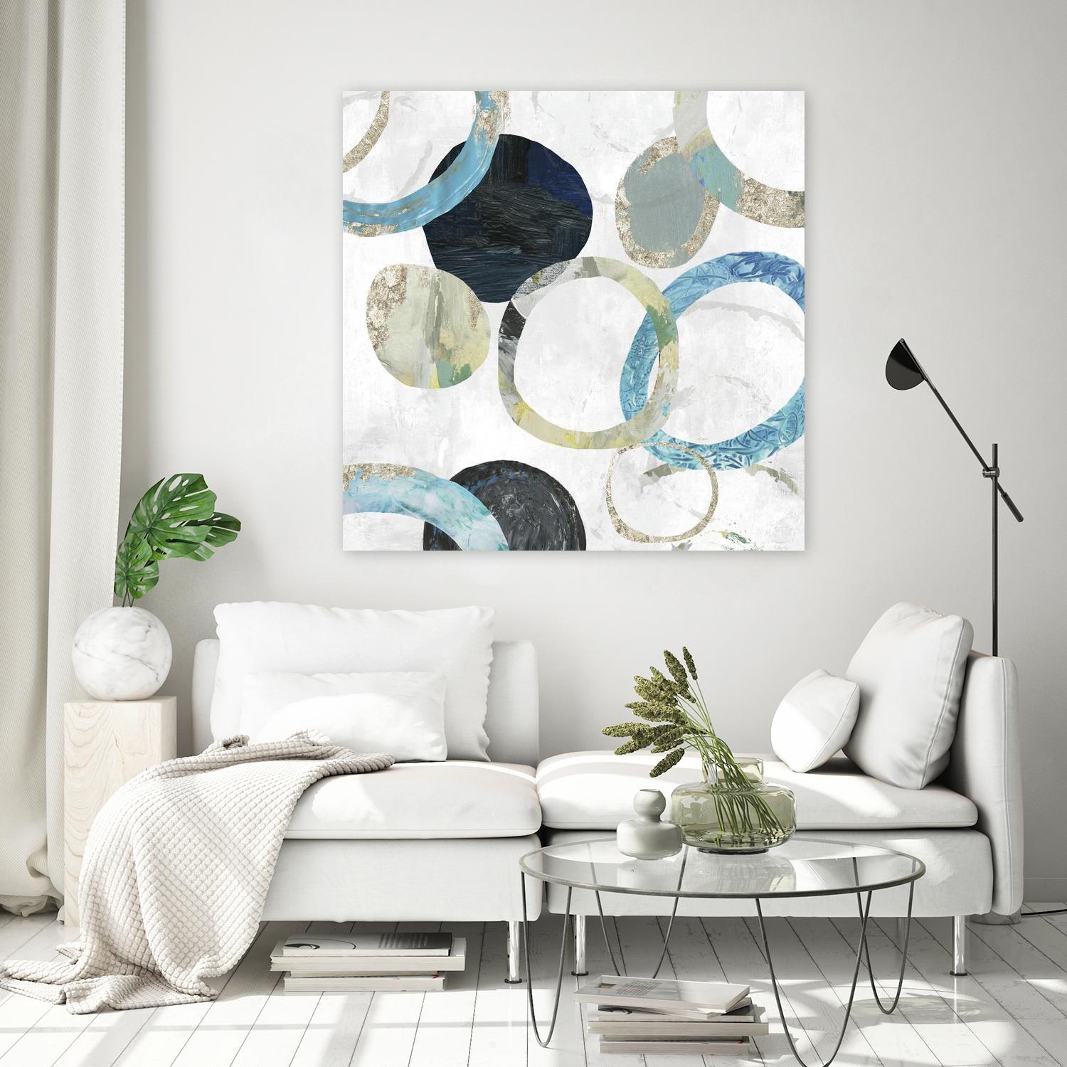 Rings I by Tom Reeves on GIANT ART - blue abstract