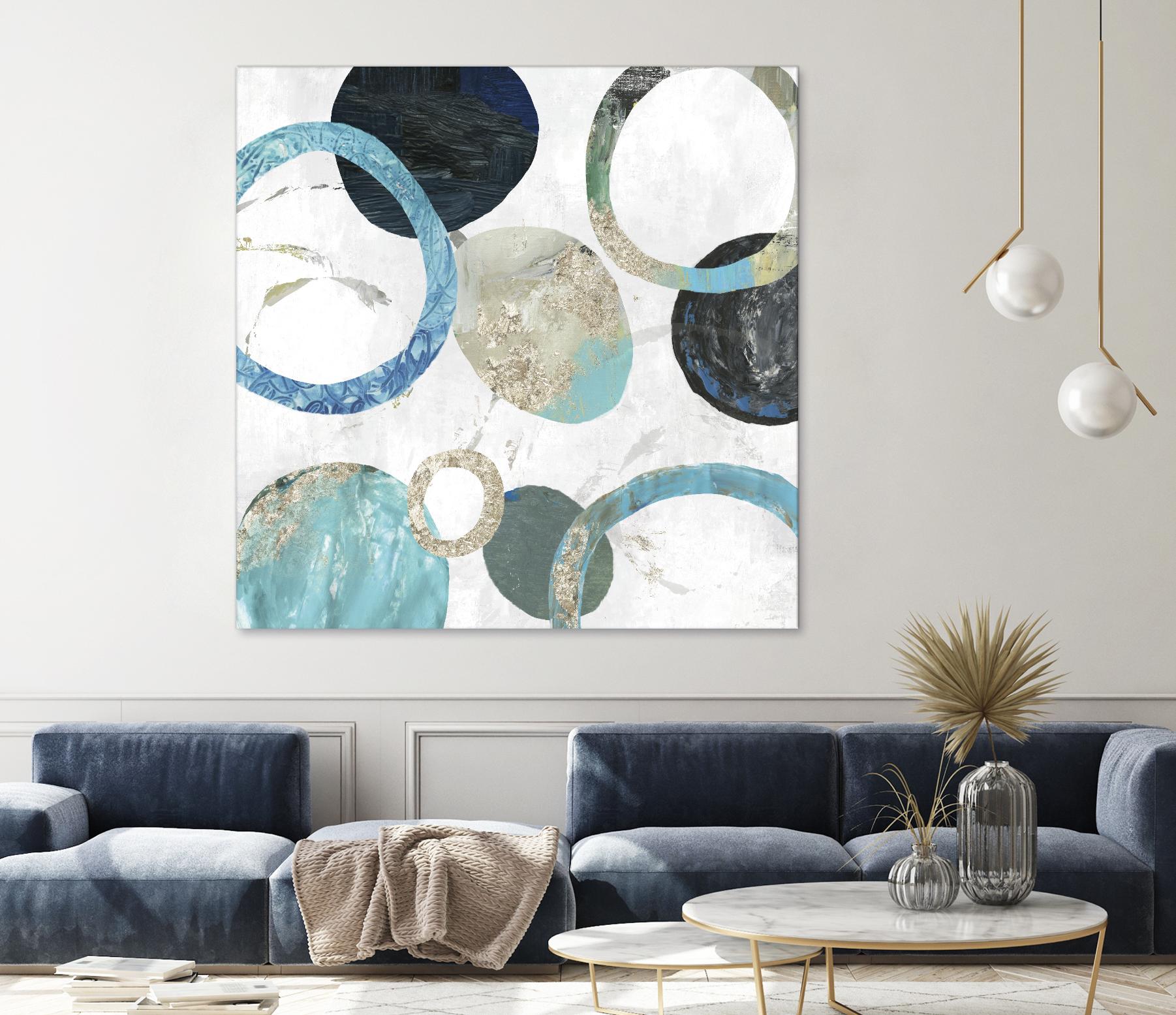 Rings II by Tom Reeves on GIANT ART - blue abstract