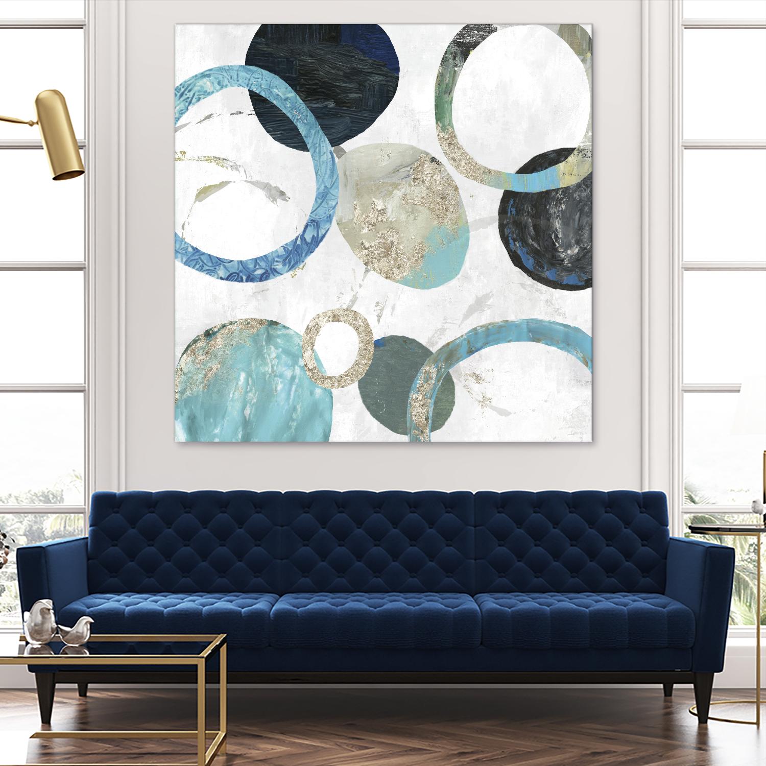 Rings II by Tom Reeves on GIANT ART - blue abstract