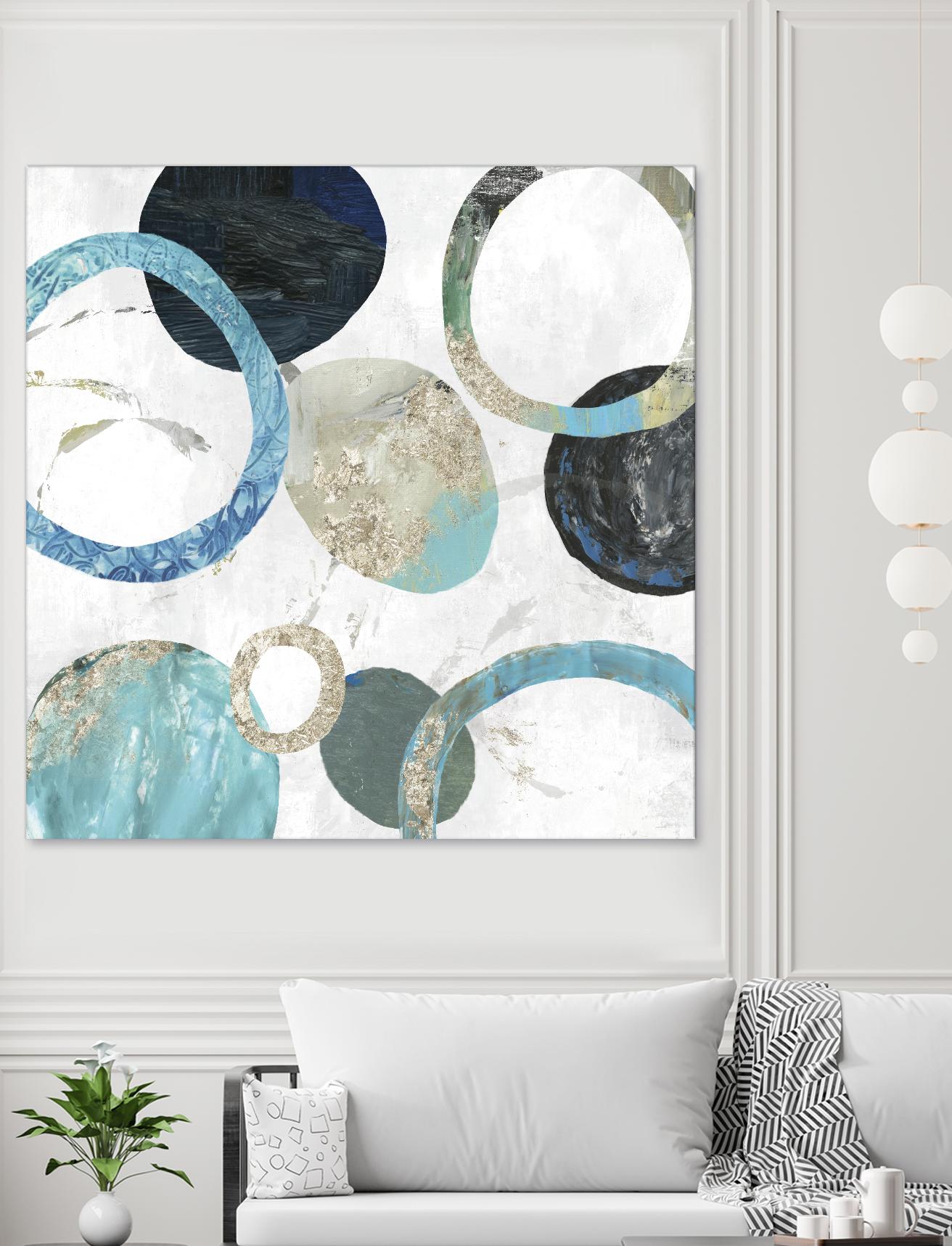 Rings II by Tom Reeves on GIANT ART - blue abstract