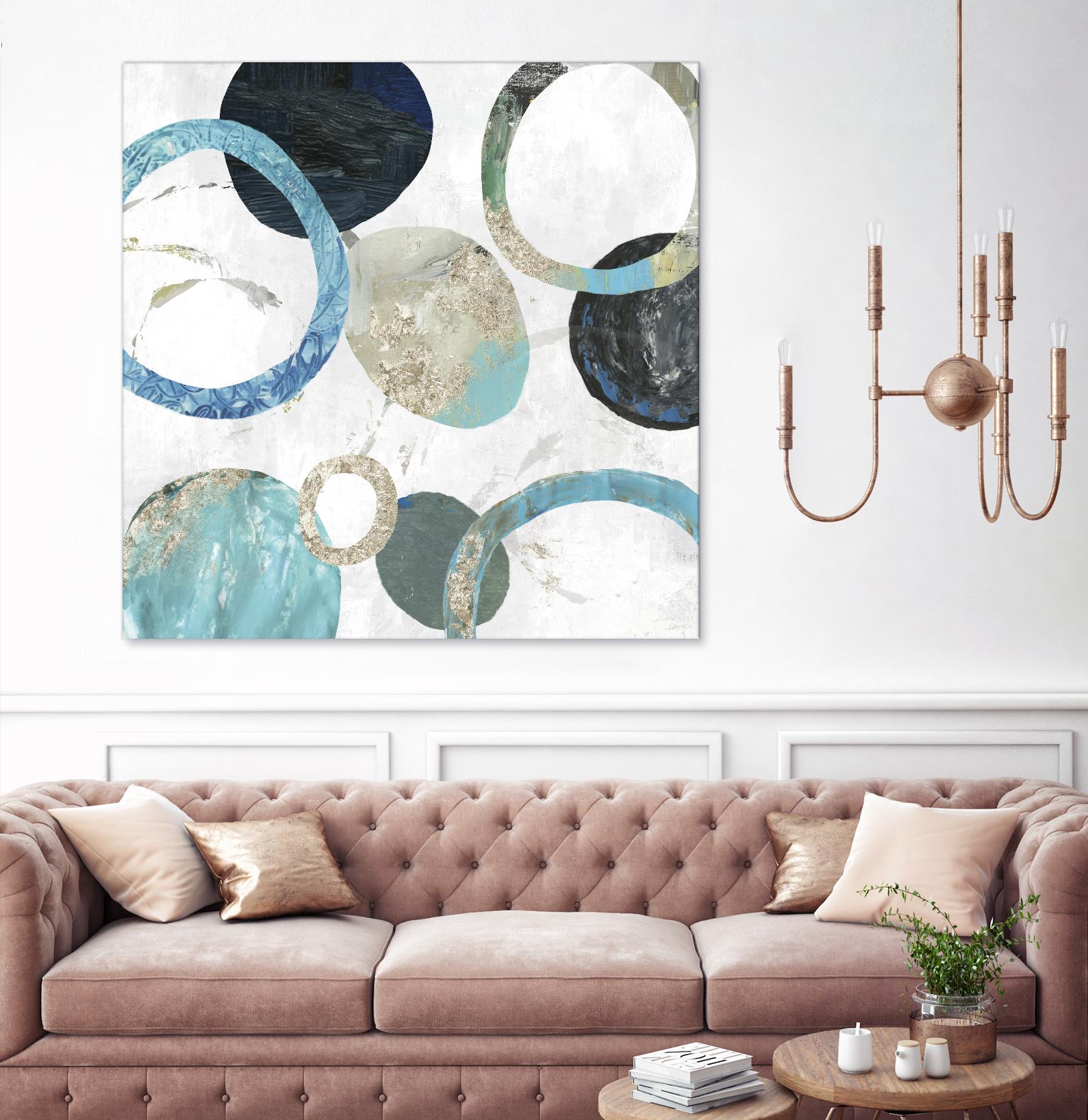 Rings II by Tom Reeves on GIANT ART - blue abstract