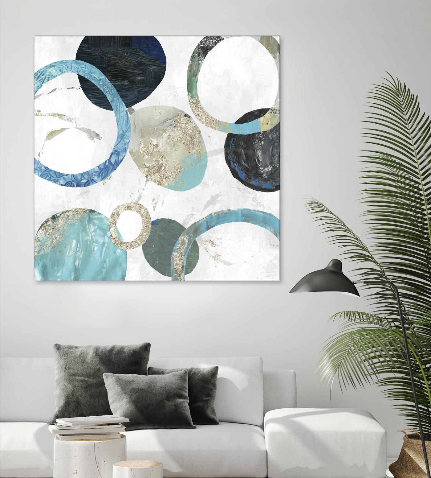 Rings II by Tom Reeves on GIANT ART - blue abstract