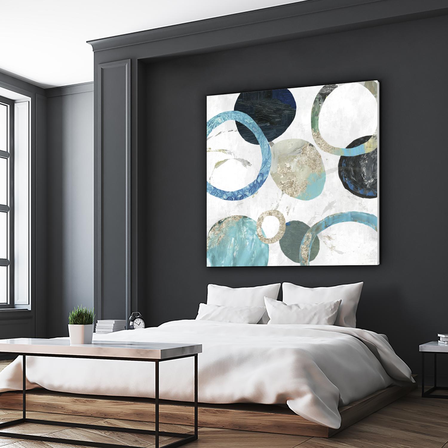 Rings II by Tom Reeves on GIANT ART - blue abstract