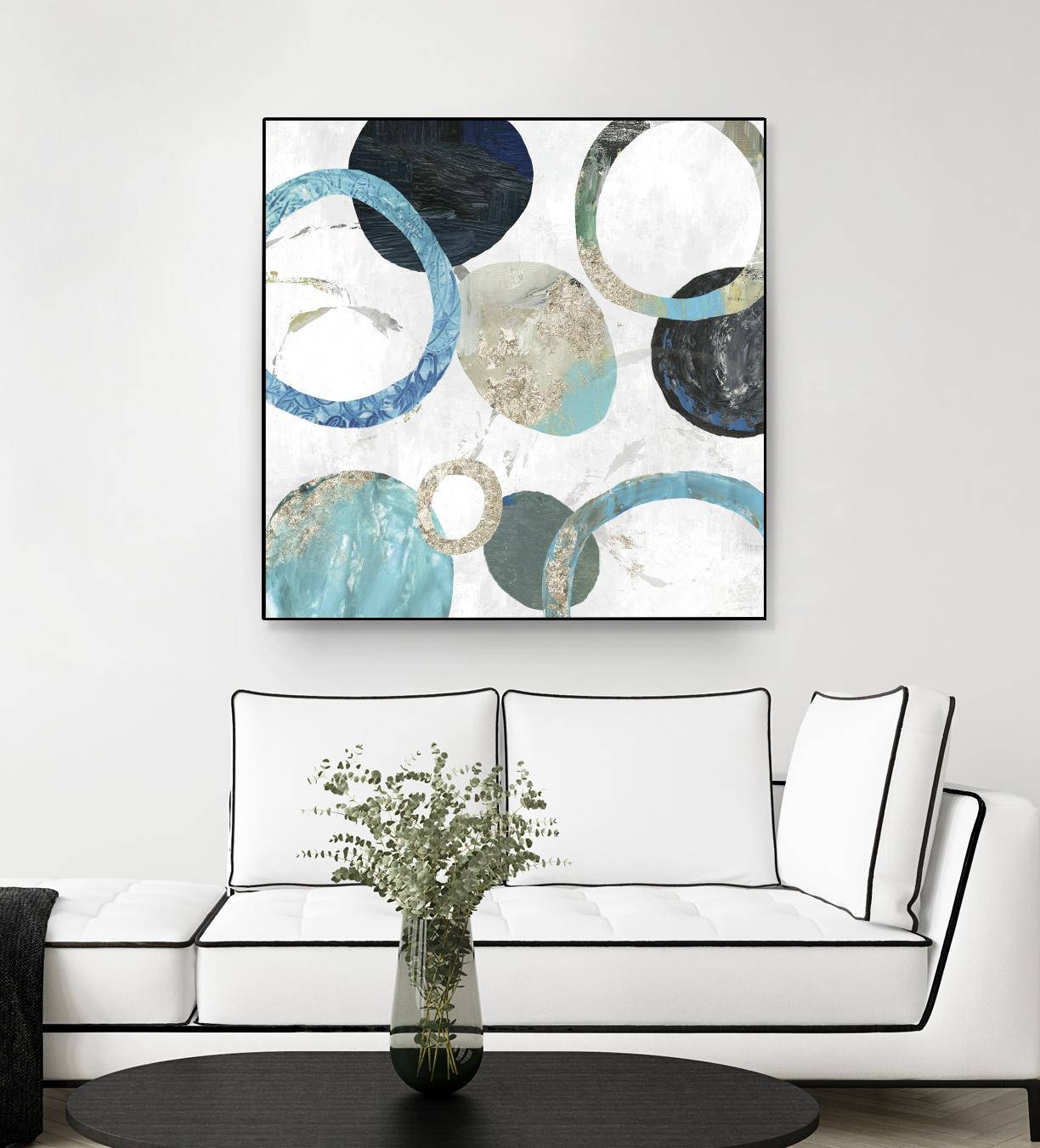Rings II by Tom Reeves on GIANT ART - blue abstract
